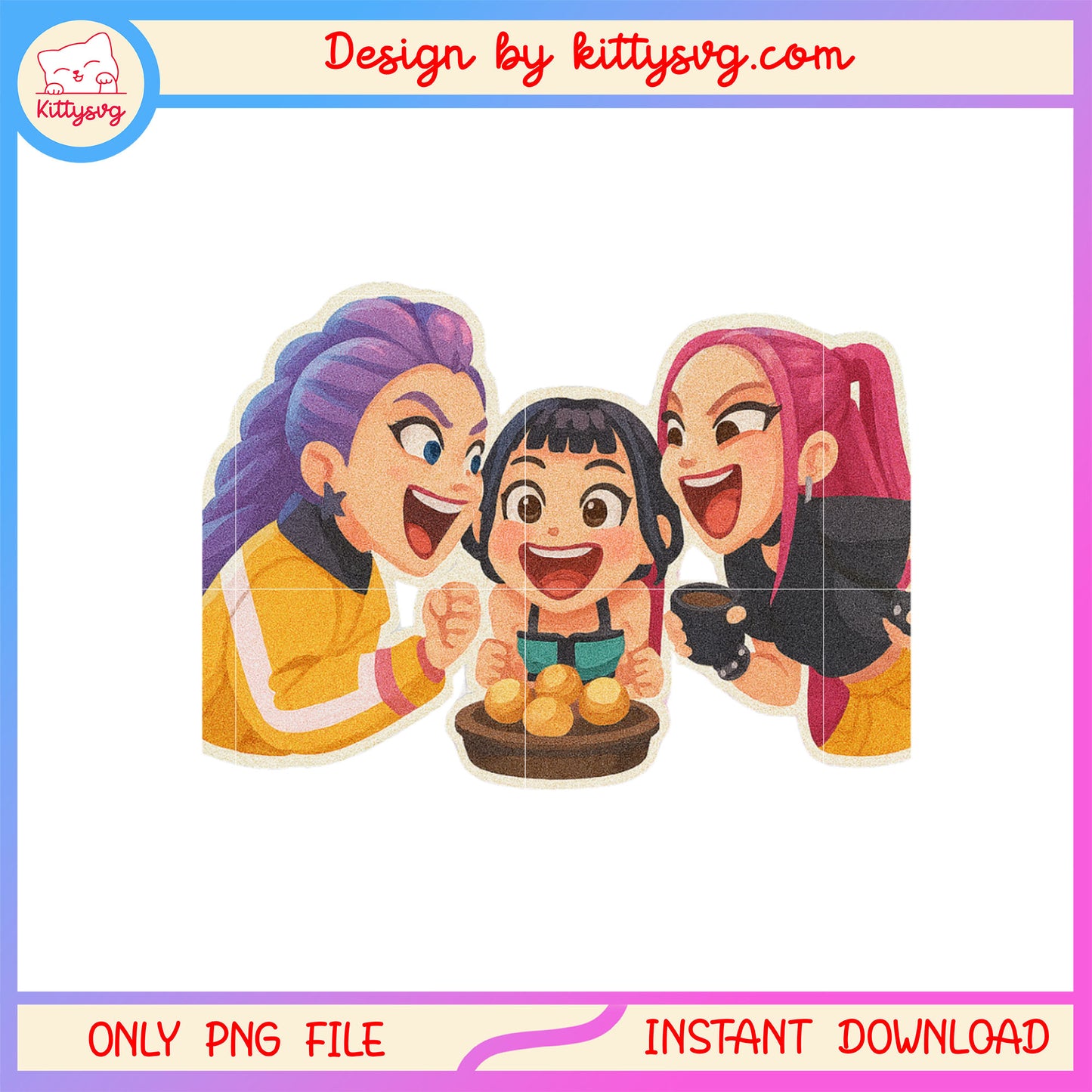 Huntrix members design png, kpop demon hunters huntrix png