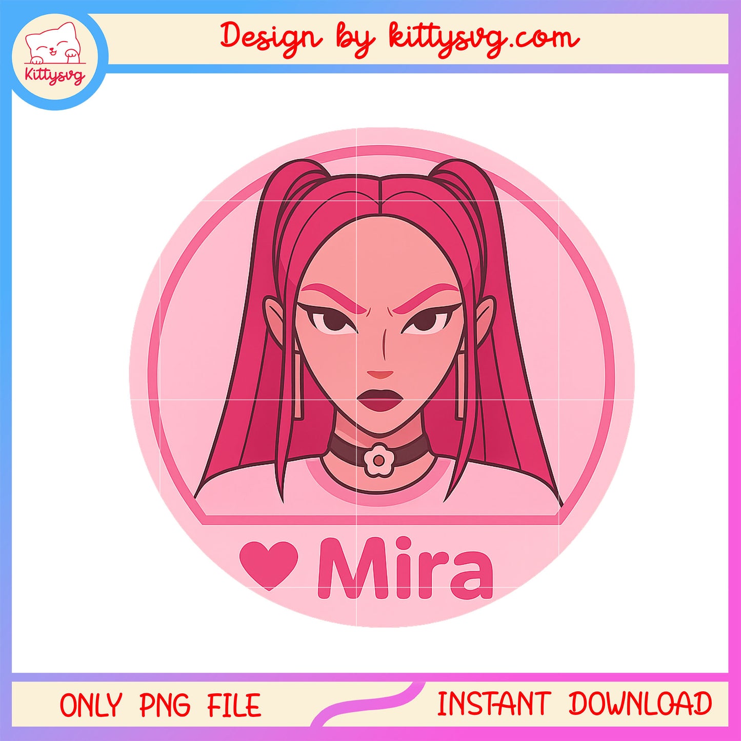 Huntrix mira member design png, kpop demon hunters movie png