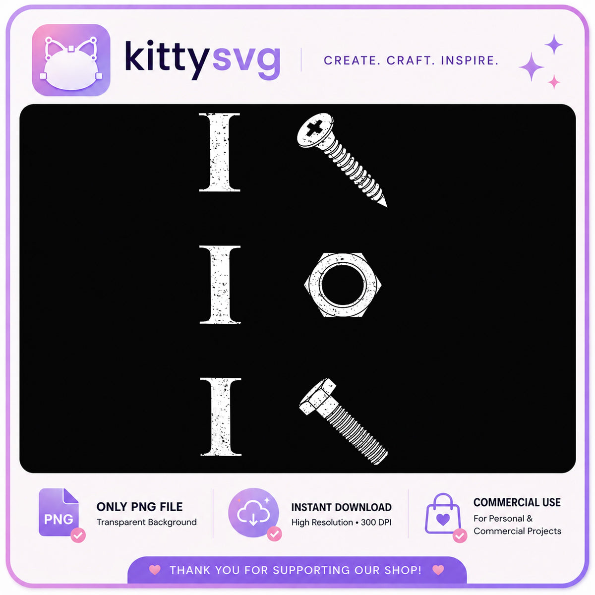 I Screw Nut Bolt Funny PNG, Humor Tool PNG, Sarcastic PNG
