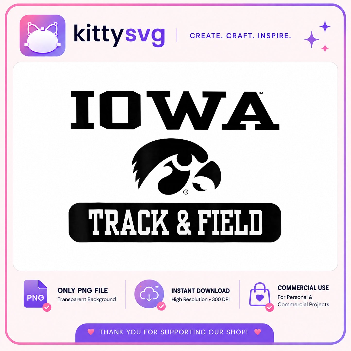 Iowa Hawkeyes Track And Field PNG, Iowa Logo PNG, College PNG