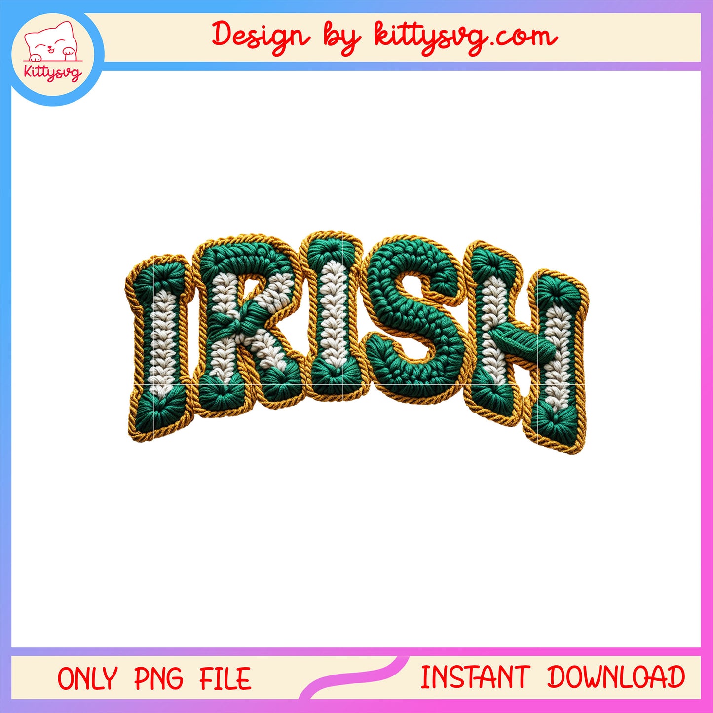 Irish thread sticker patrick png, irish st patrick's day png