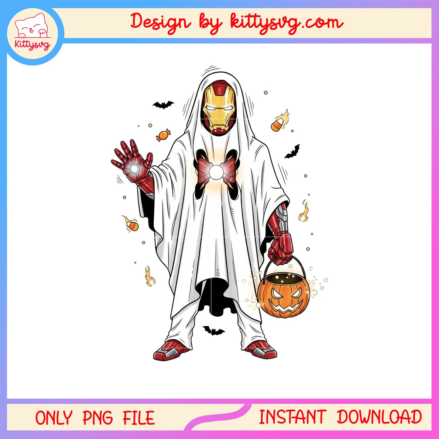 Ironman cosplay sheet ghost halloween png, halloween ironman outfits png
