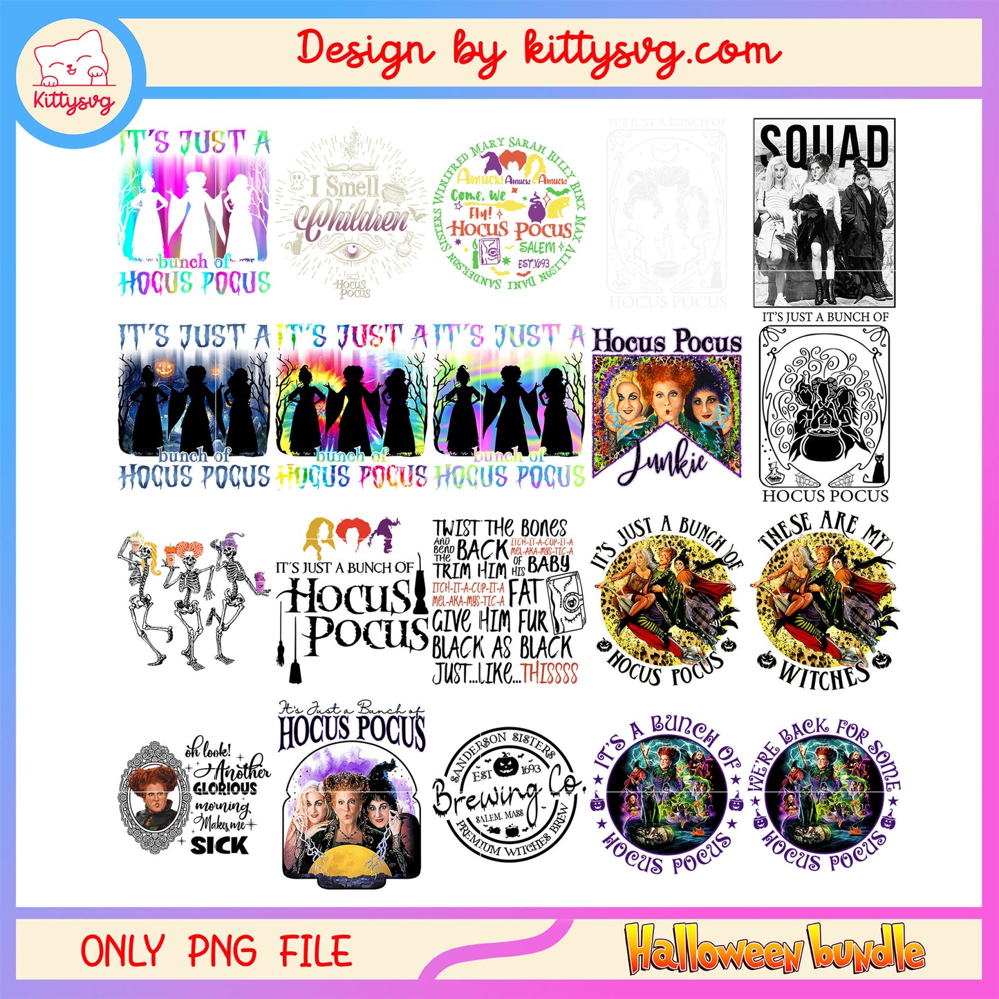 It's just a bunch of hocus pocus bundle png, hocus pocus halloween png