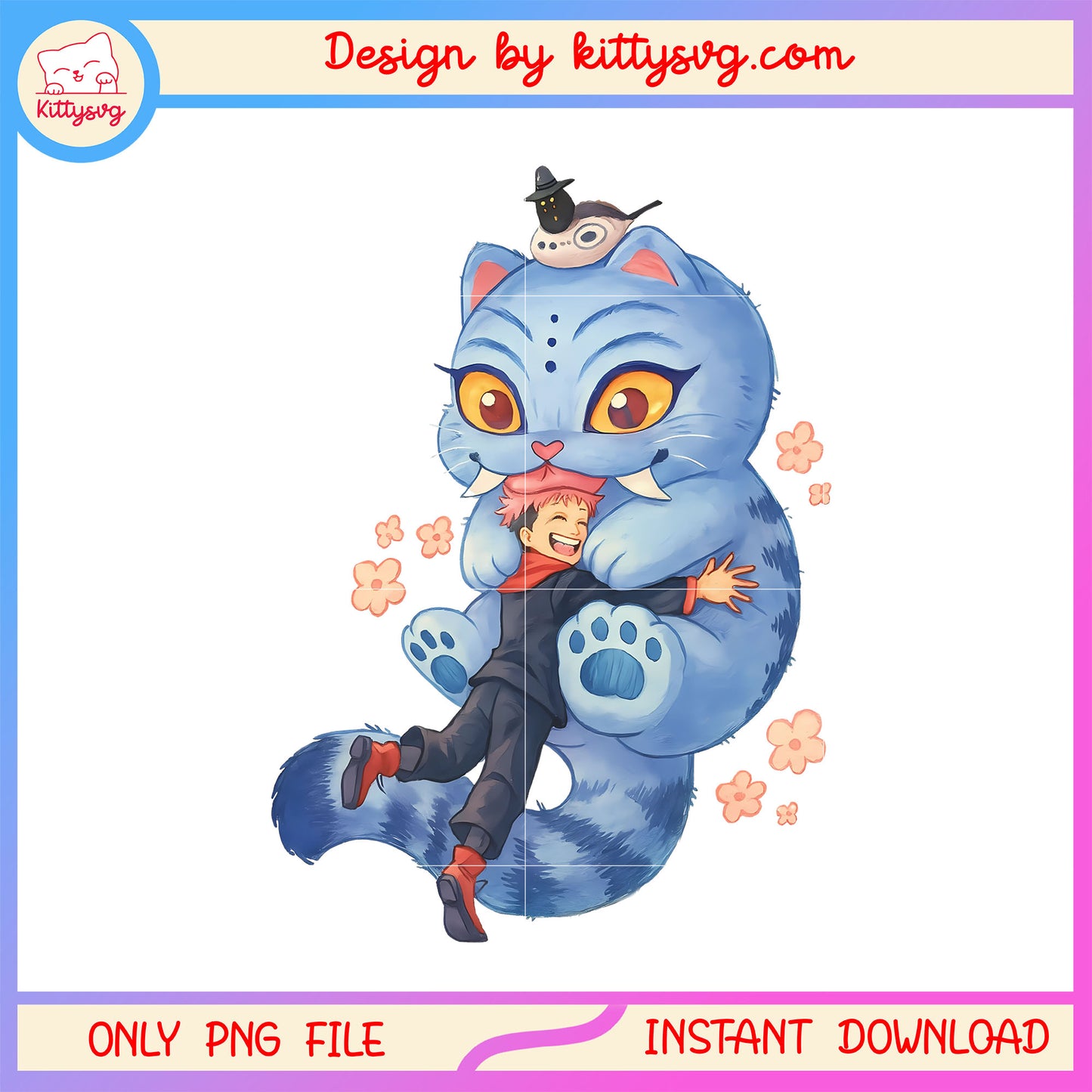 Itadori hug derpy demon design png, tiger derpy hunters png