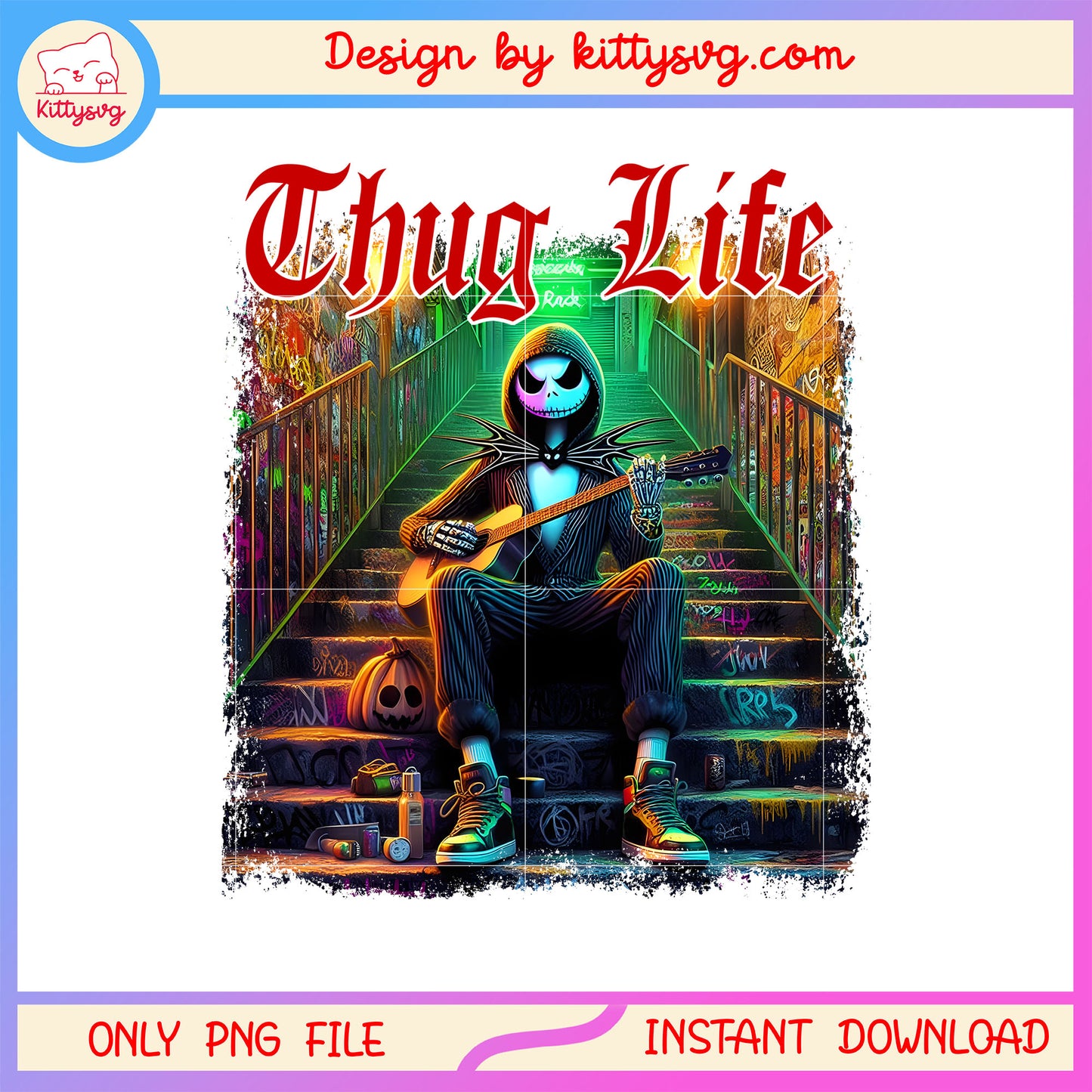 Jack skellington thug life halloween png, jack skellington png