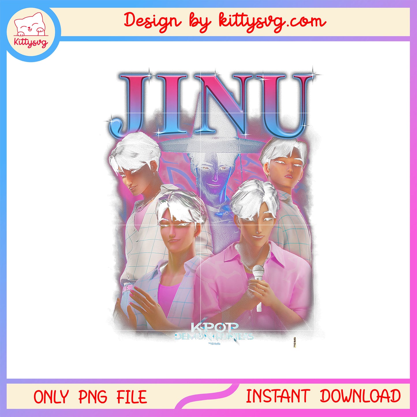 Jinu kpop demon hunters design png, jinu saja boys png