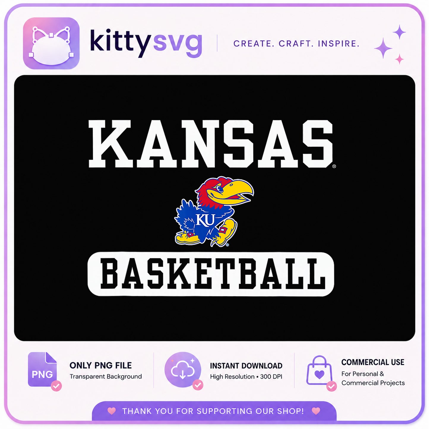 Kansas Jayhawks Basketball PNG, KU Basketball PNG, College Sports PNG