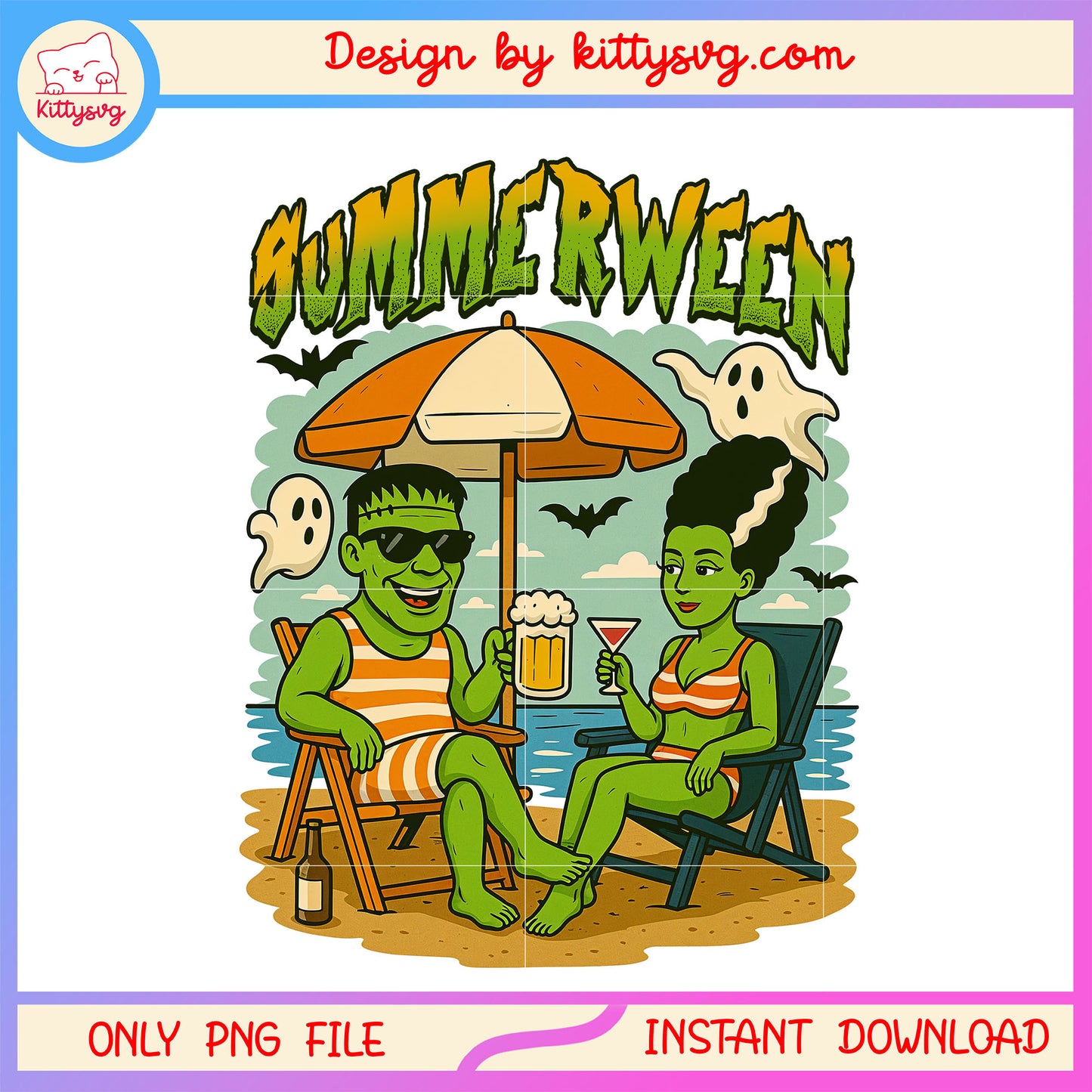 Killer summerween vibes png, summer vibes png, couples halloween costumes png