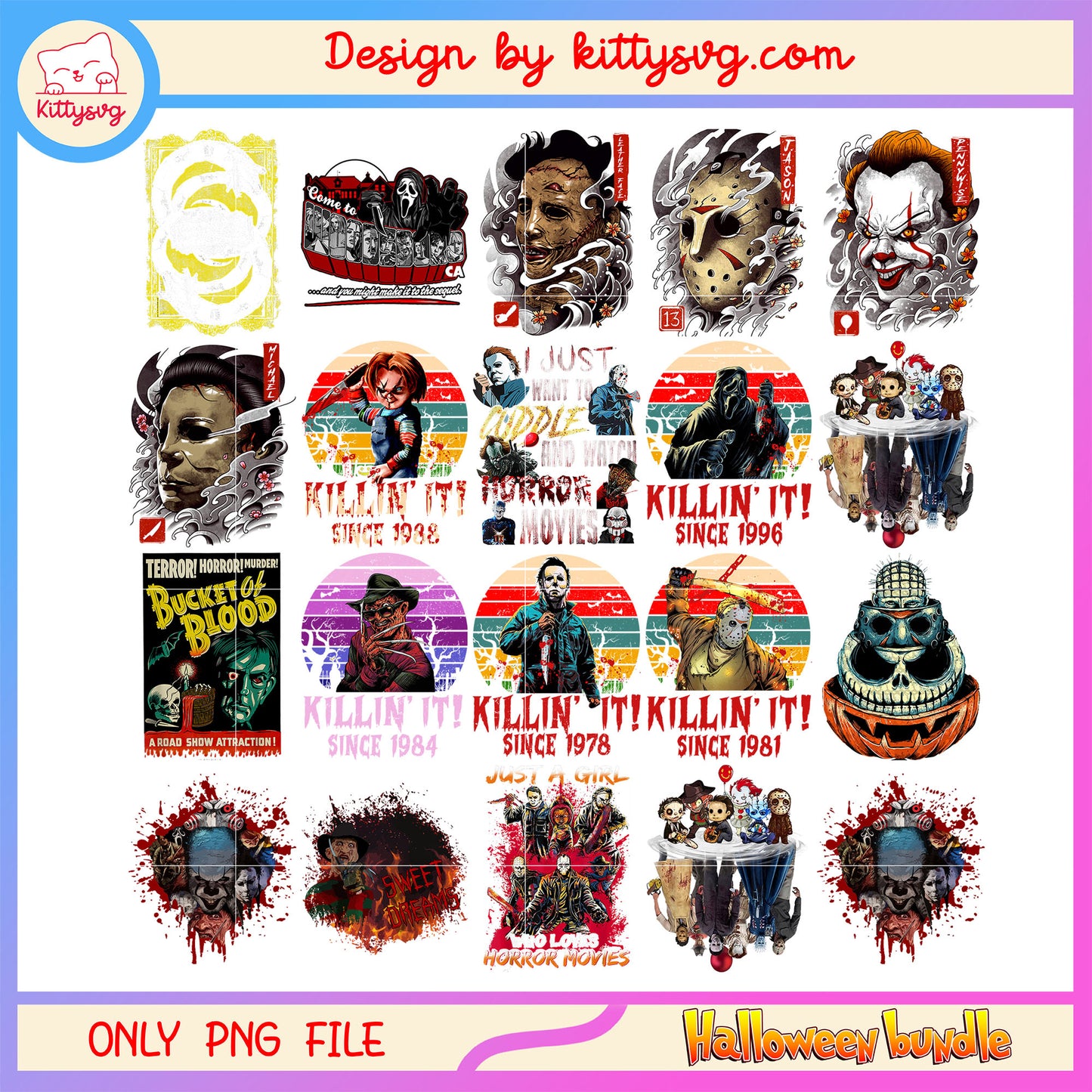 Killin it since halloween bundle png, halloween holiday png
