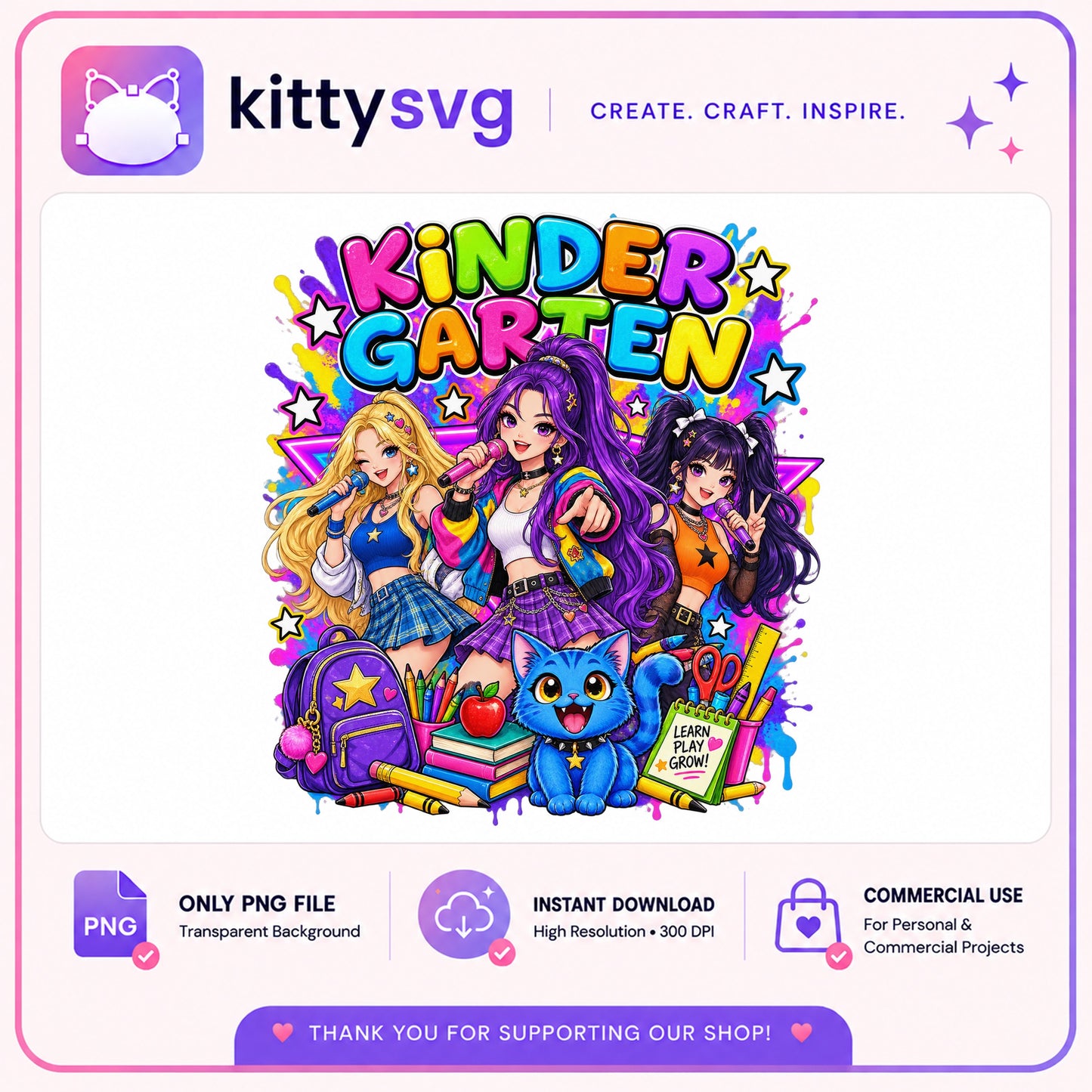 Kindergarten Anime Girls PNG, Back To School PNG, Teacher PNG