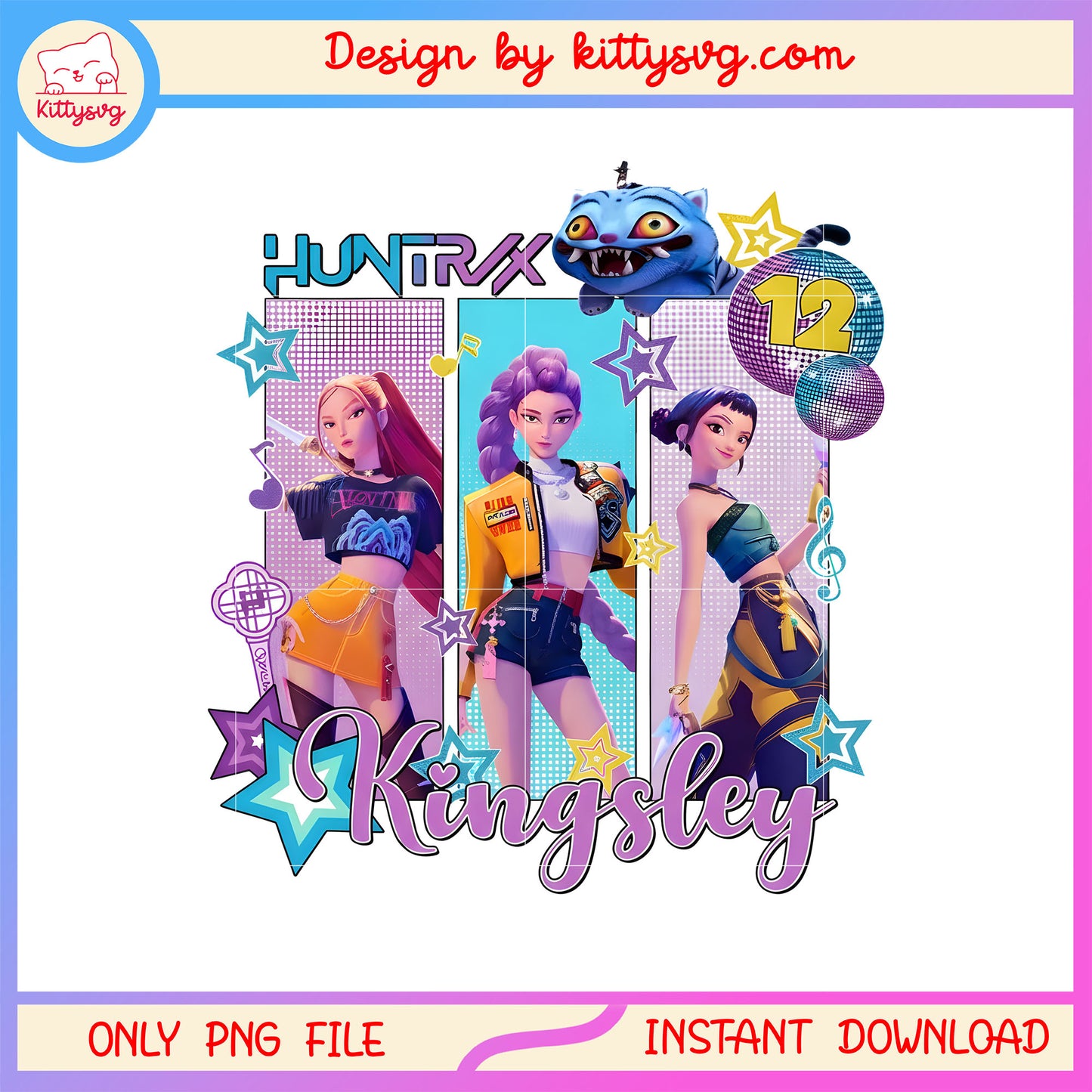 Kingsley kpop demon hunters huntrix png, kpop demon hunters group png