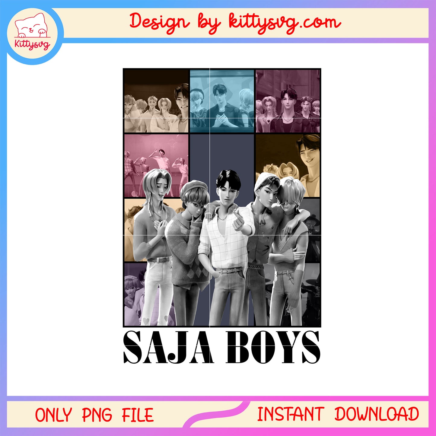 Kpop boy band saja boys png, kpop demon hunters boys names png