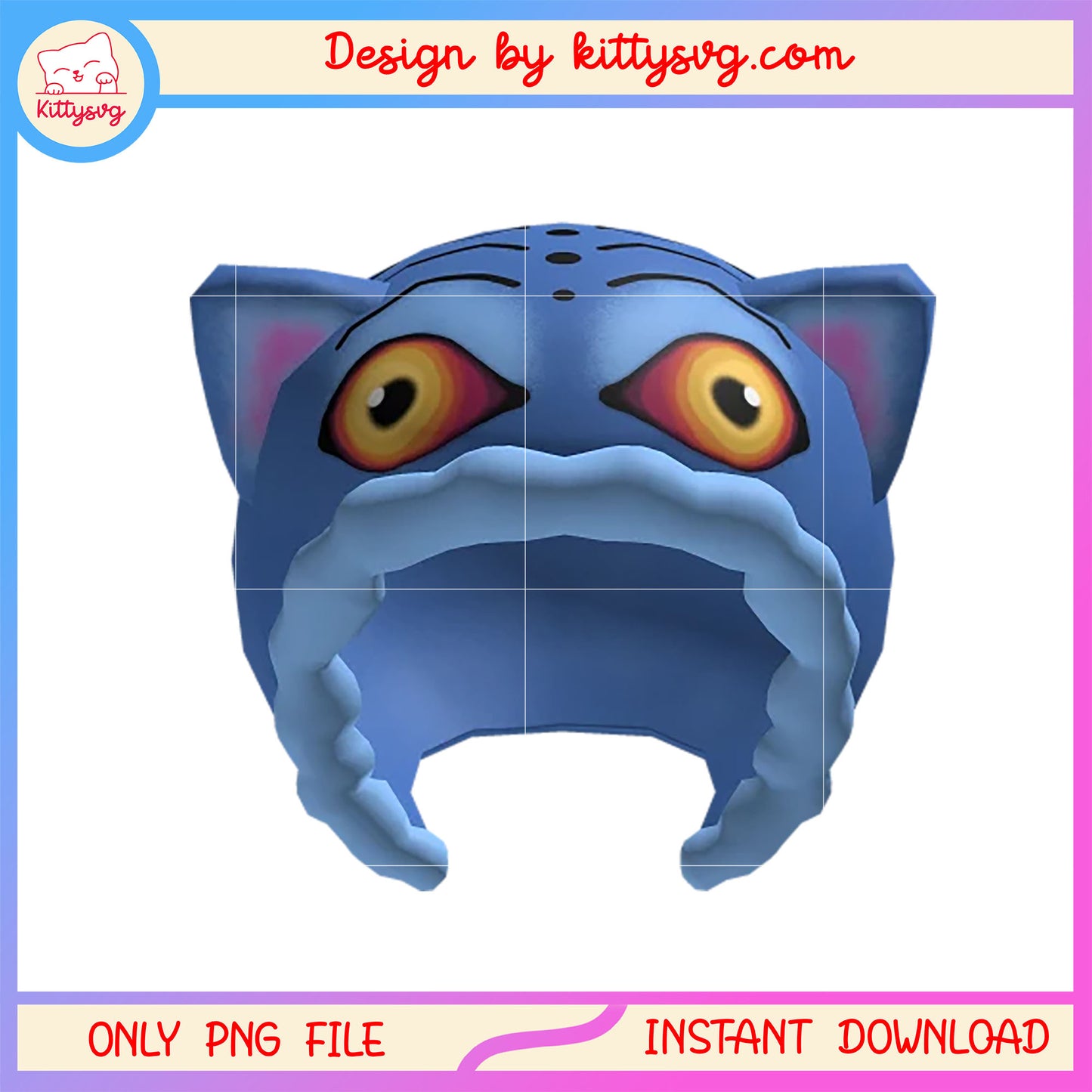 Kpop demon derpy tiger hat design png, derpy character png