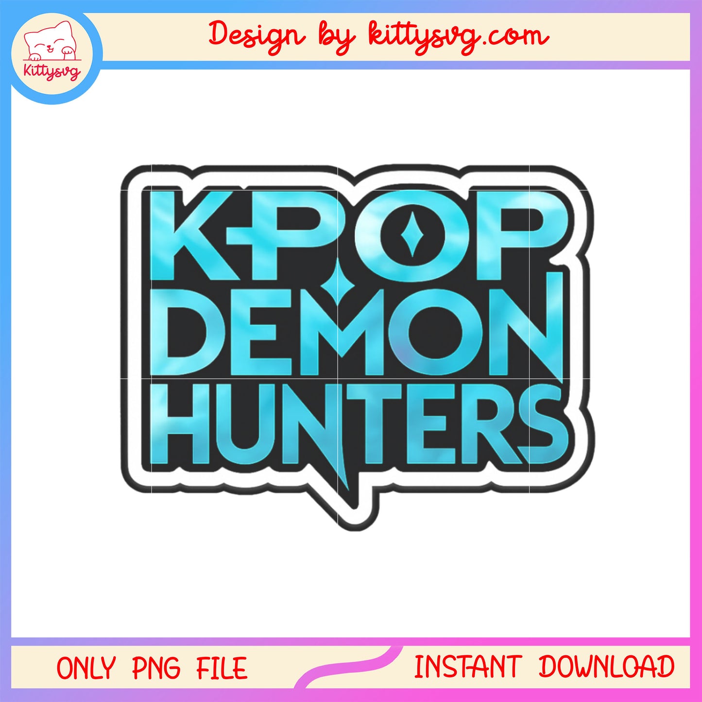 Kpop demon hunters font design png, kpop demon hunter png
