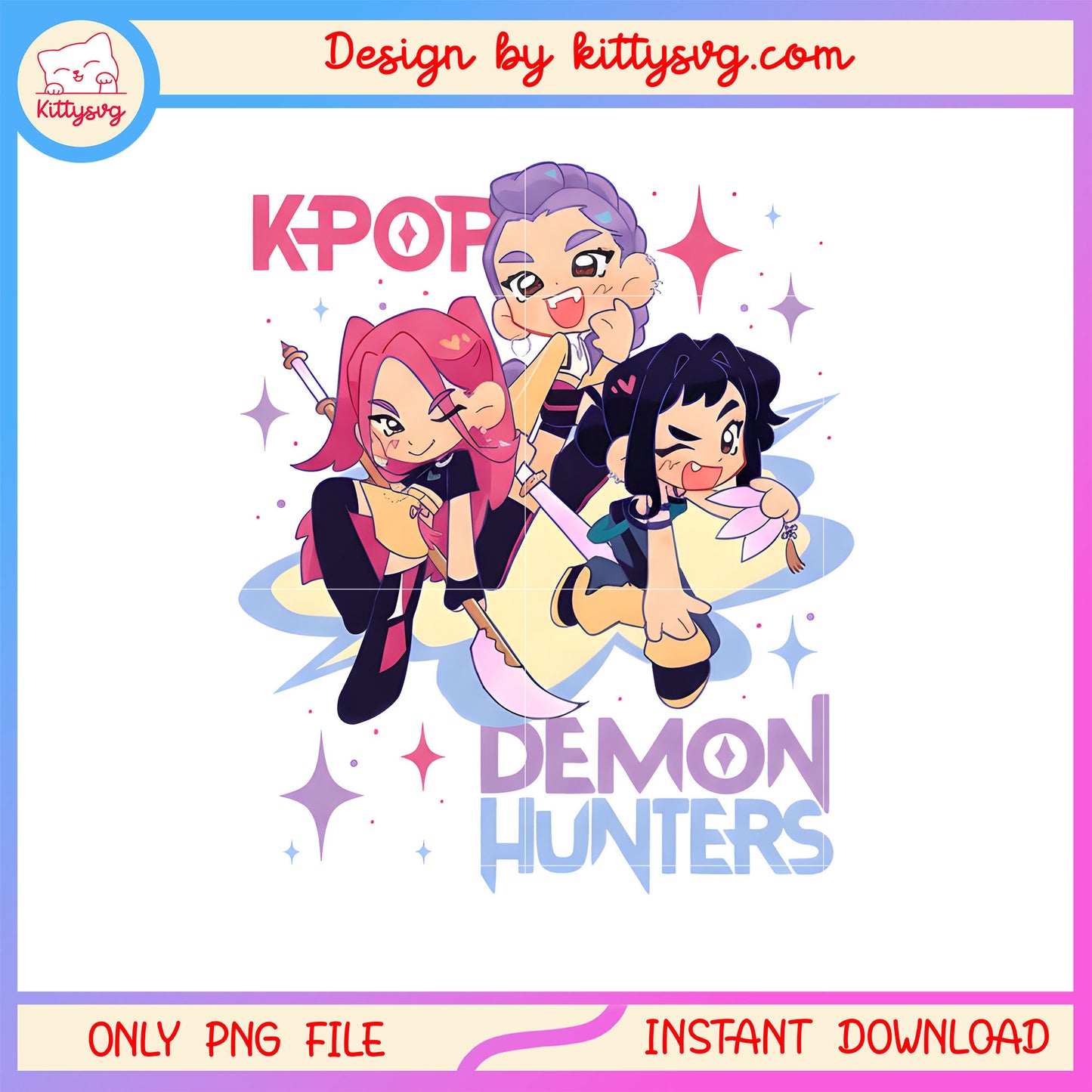 Kpop demon hunters huntrix cartoon png, k pop demon hunters huntrix png