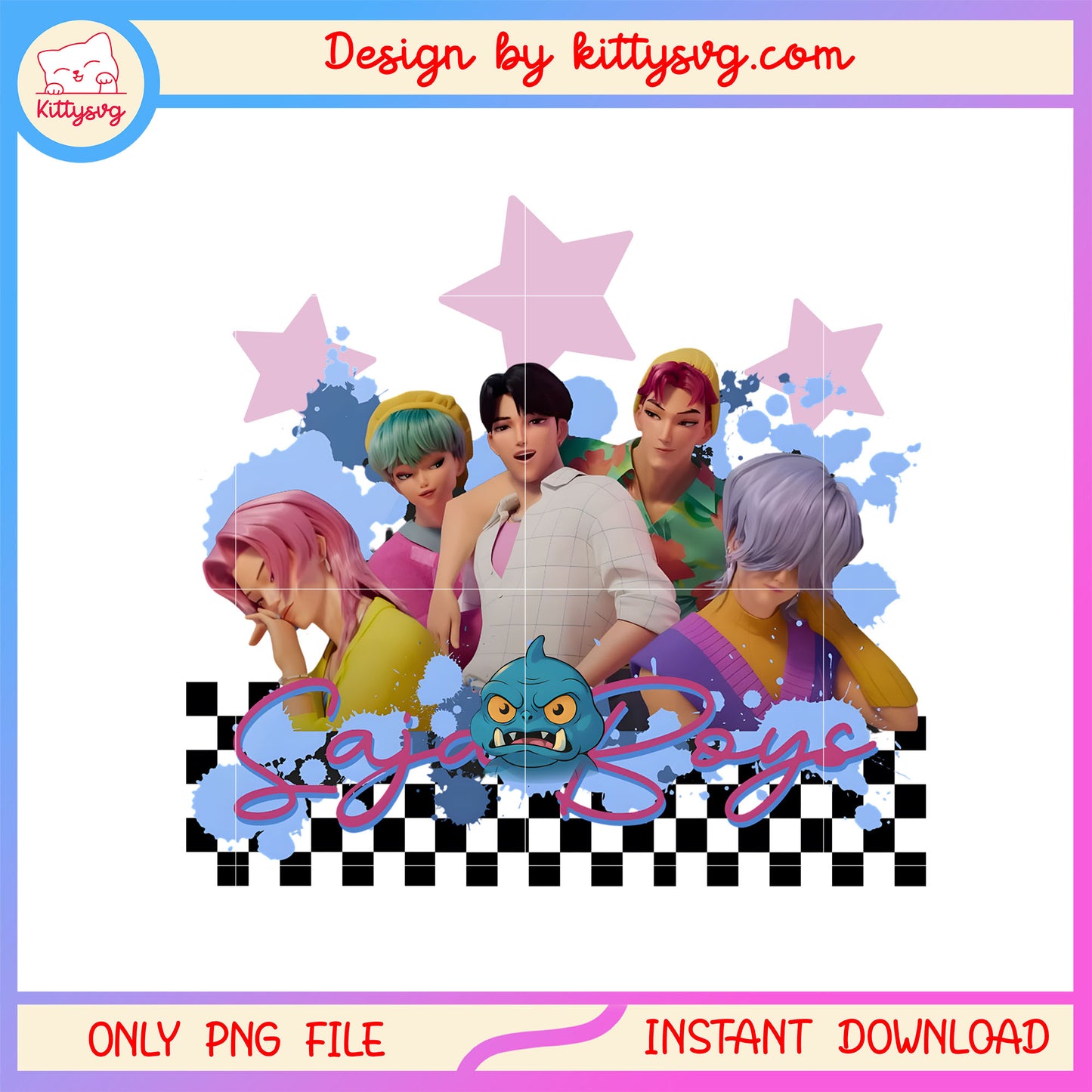 Kpop demon hunters the saja boys members png, kpop shirt png