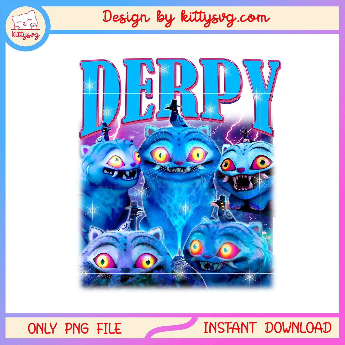 Kpop demon tiger derpy lightning design png, derpy demon png