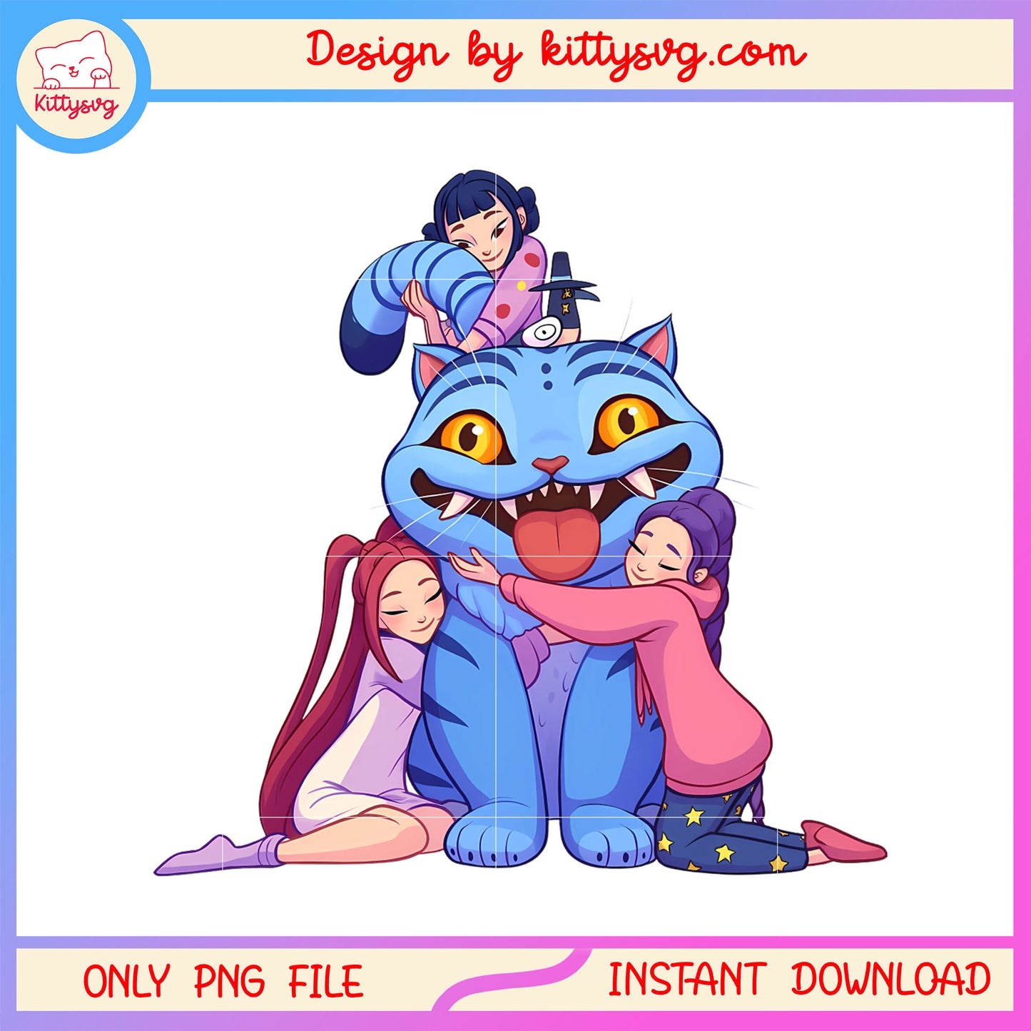 Kpop hunters girl and derpy demon design png, demon hunters png
