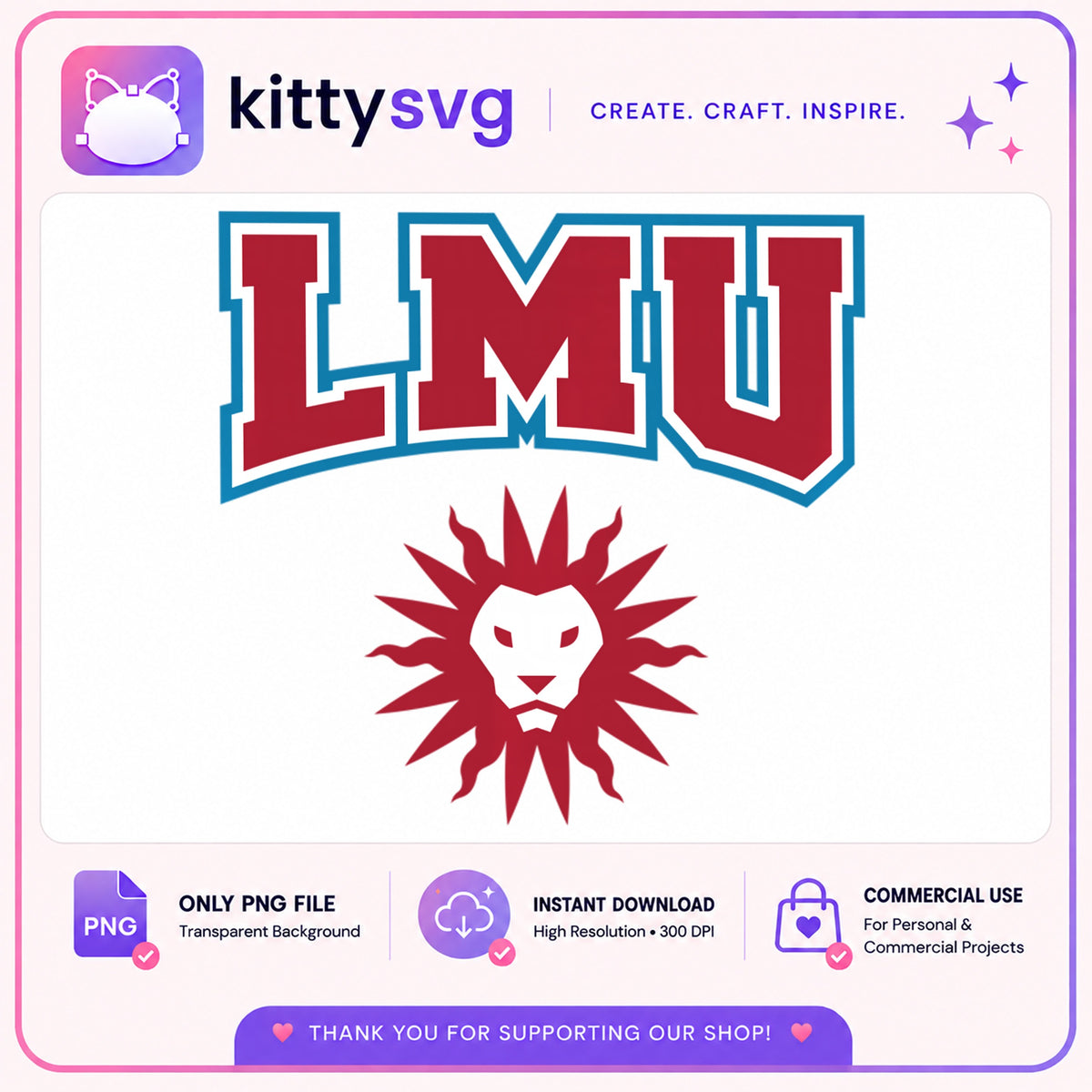 LMU Lions Logo PNG, Loyola Marymount University PNG, College PNG