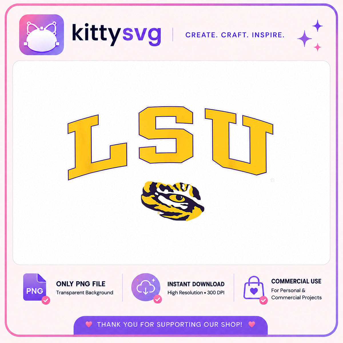 LSU Tigers Eye PNG, Louisiana State University PNG, College PNG