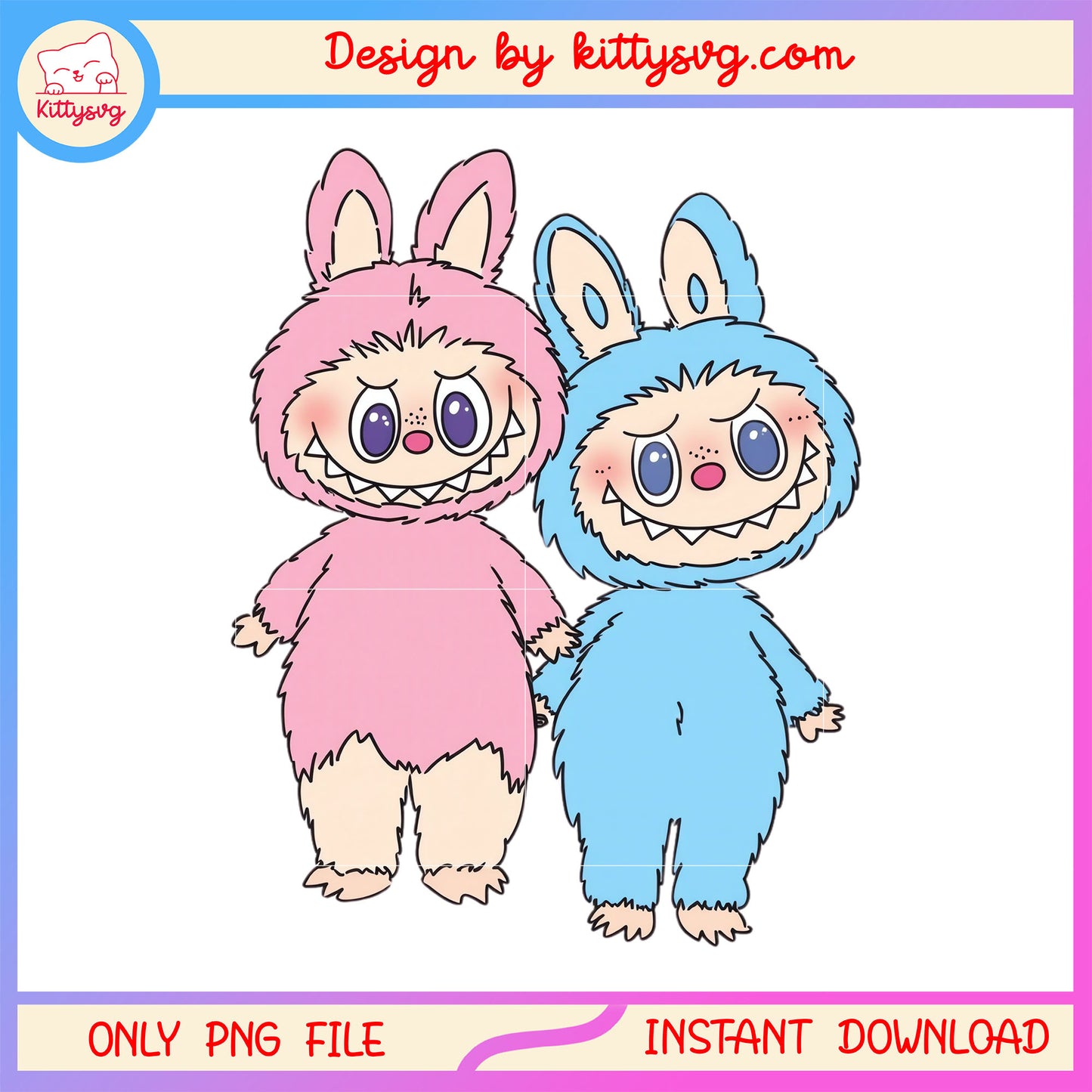 Labubu couple costume design png, labubu toy png, cartoon couple png