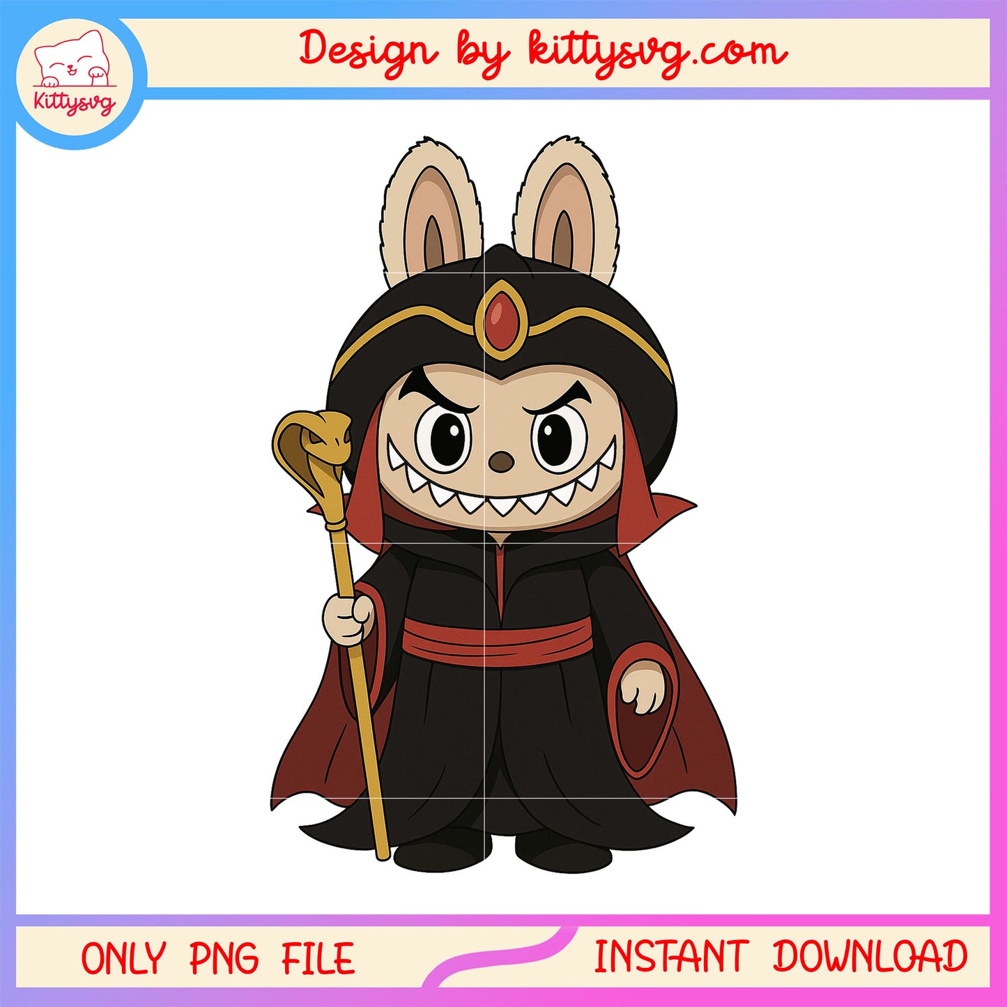 Labubu jafar doll clothes design png, labubu clothes png