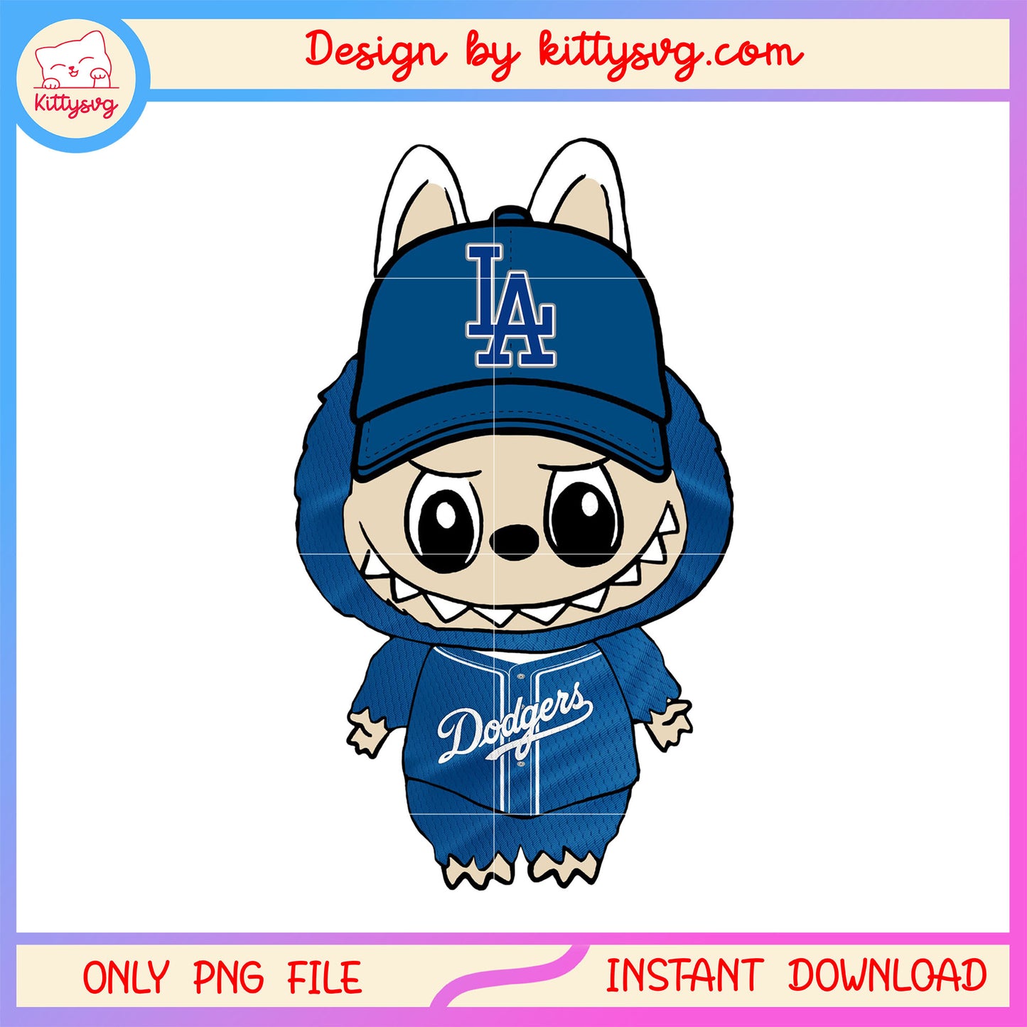 Labubu los angeles dodgers doll clothes png, ncaa team png