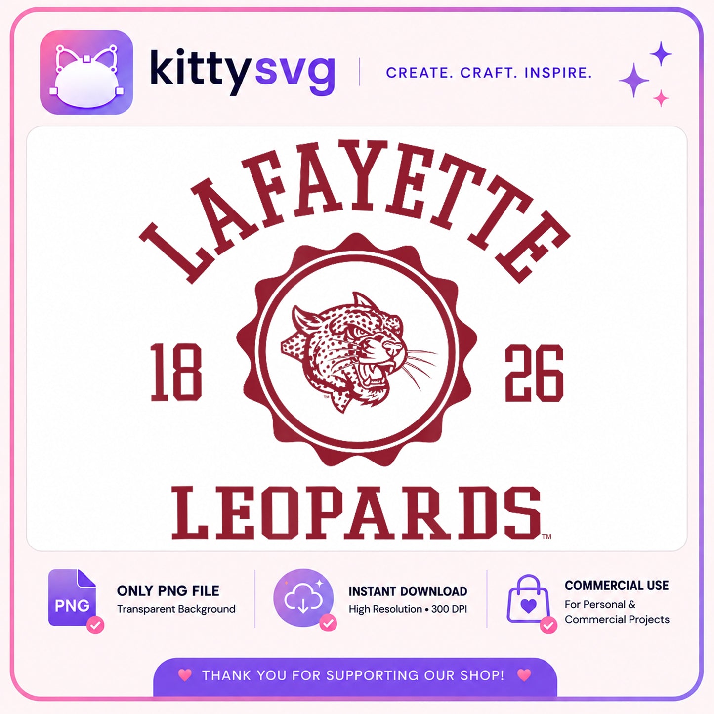 Lafayette Leopards PNG, College Mascot PNG, Sports Team PNG