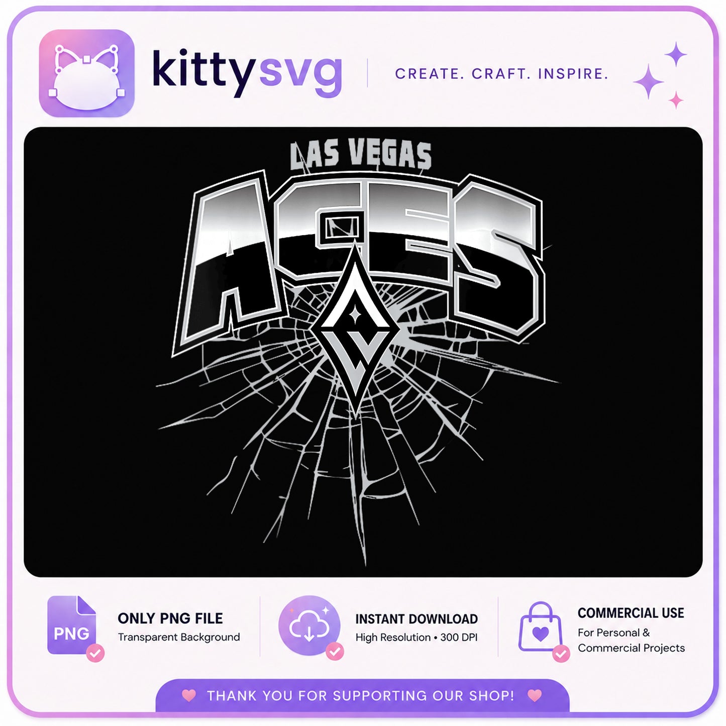 Las Vegas Aces PNG, WNBA Basketball Team Logo, Sports PNG