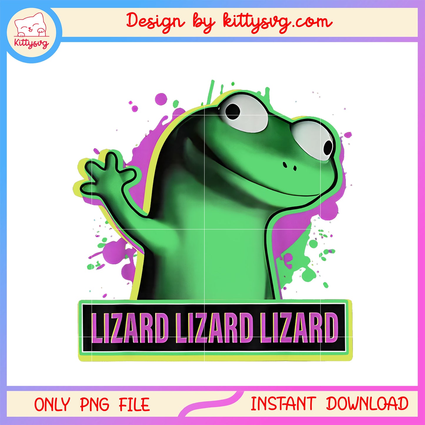 Lizard lizard lizard watercolor png, hehe lizard meme png