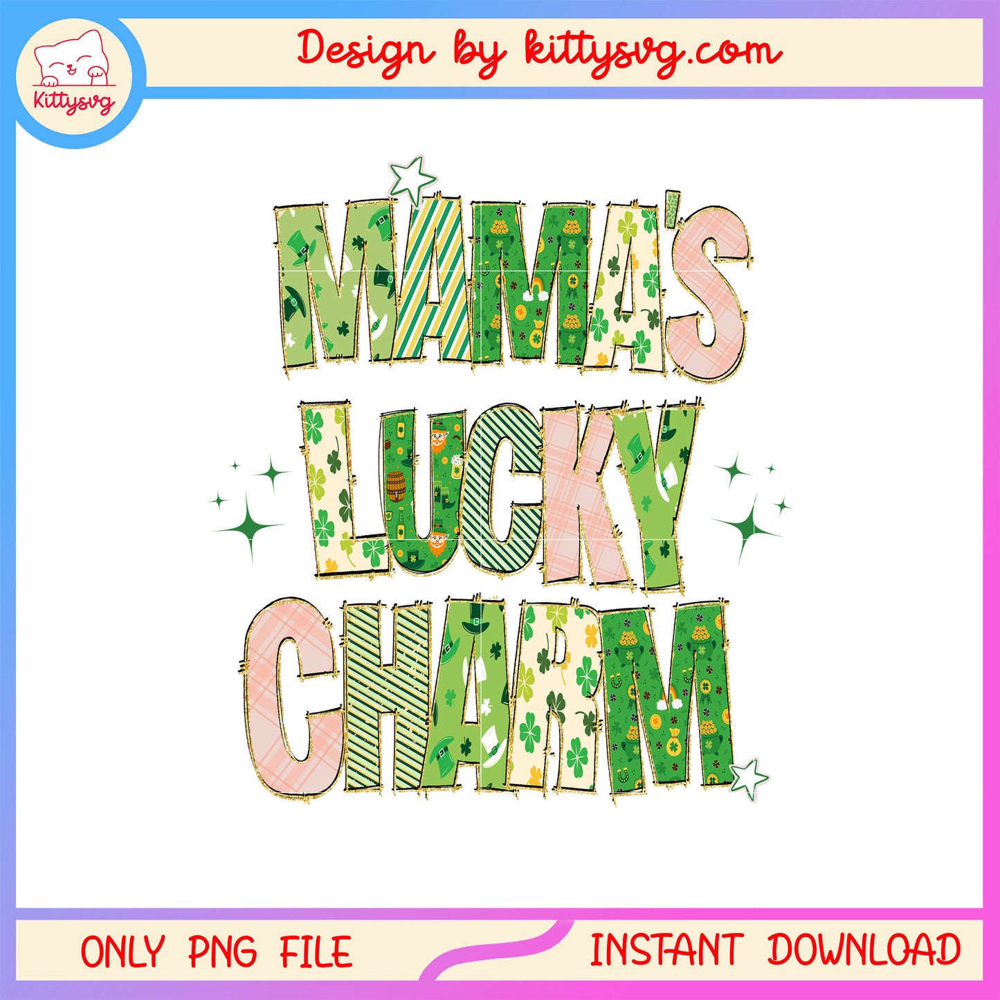 Lucky hanmade patrick day png, st patrick's day lucky png