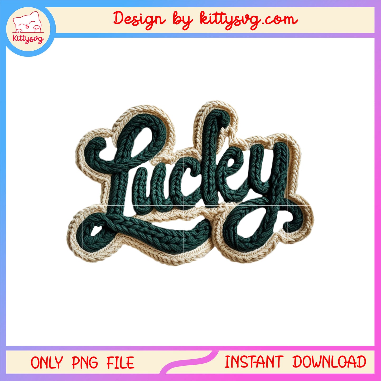 Lucky rope green patrick png, lucky st patrick's day png