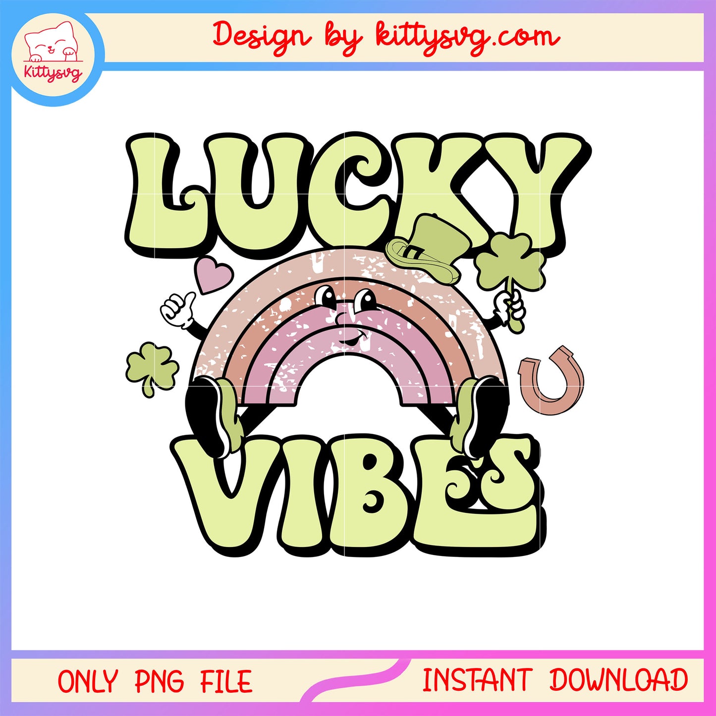Lucky vibes st patrick's png, chicago st patrick's day png