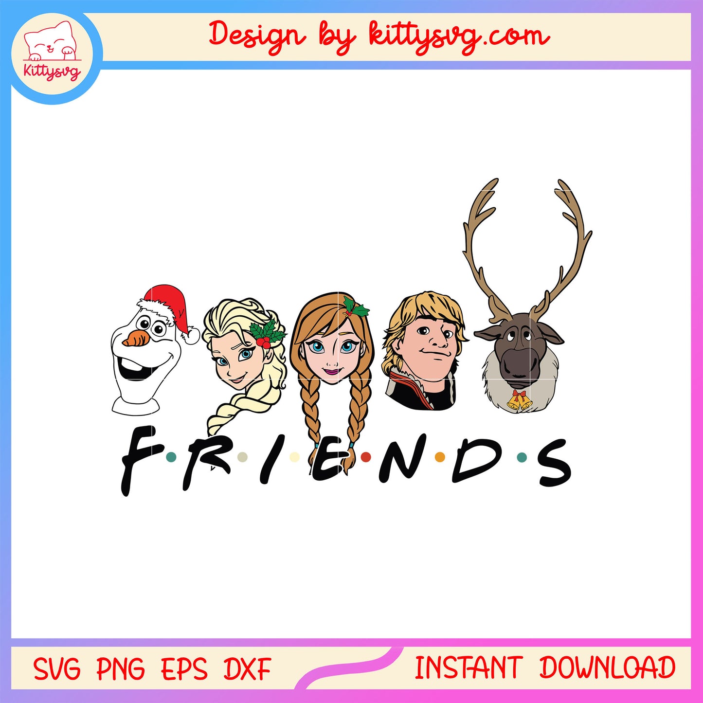 Magical kingdom friends frozen characters svg, frozen cartoon svg