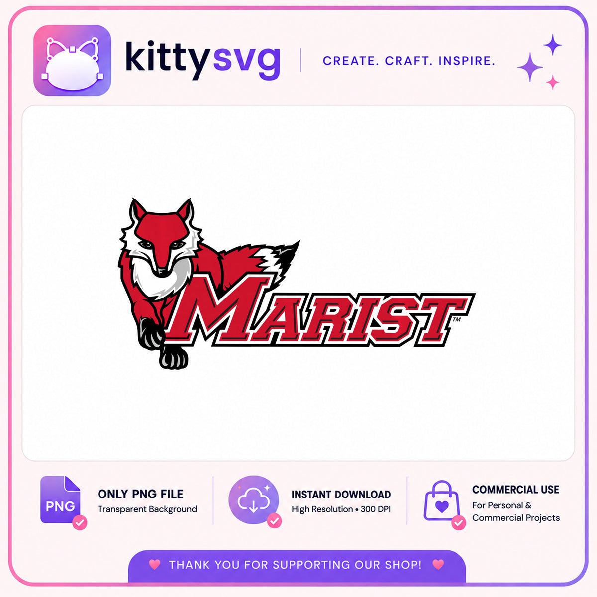 Marist Red Foxes PNG, College Mascot PNG, Sports Team PNG