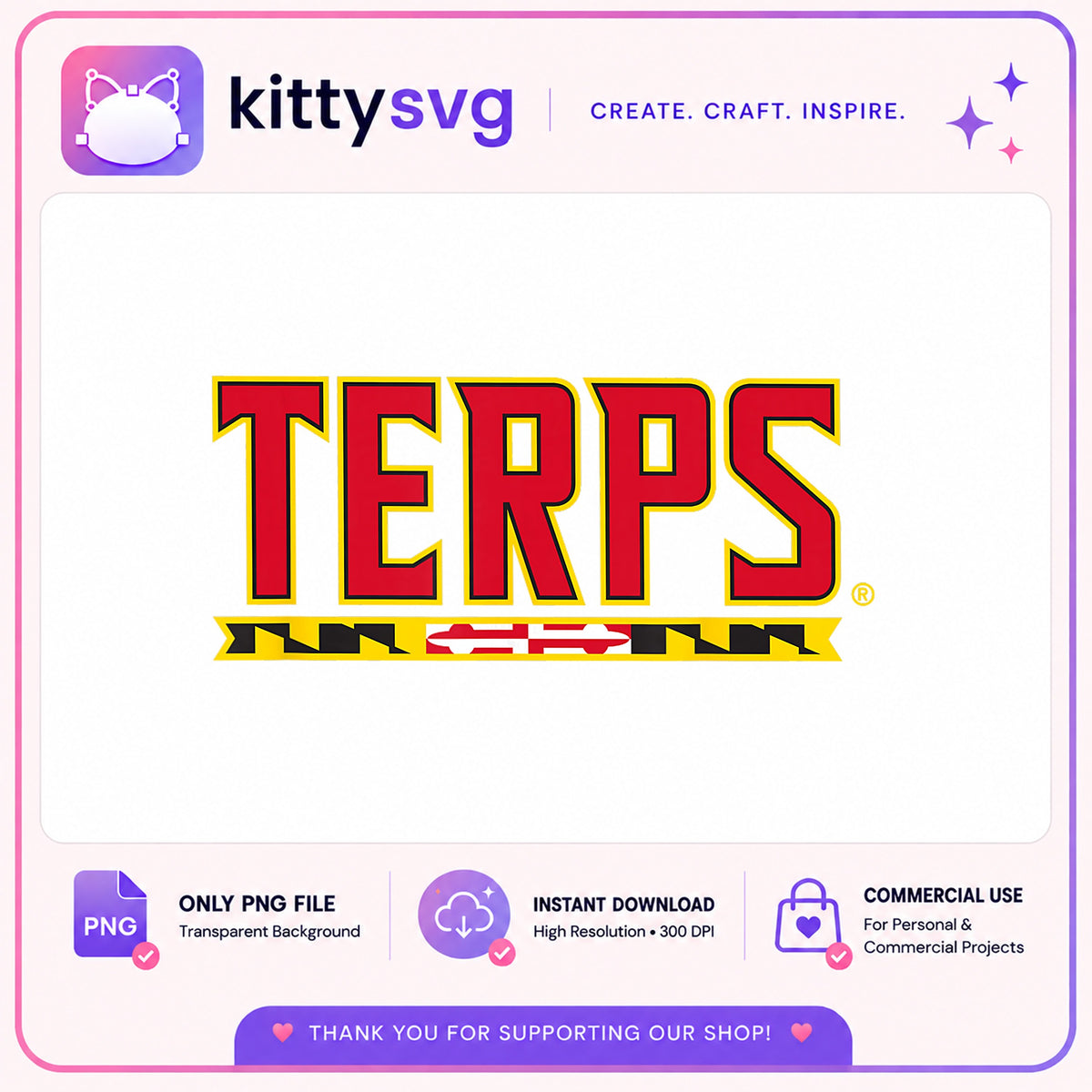 Maryland Terps Logo PNG, Maryland Terrapins PNG, College Football PNG