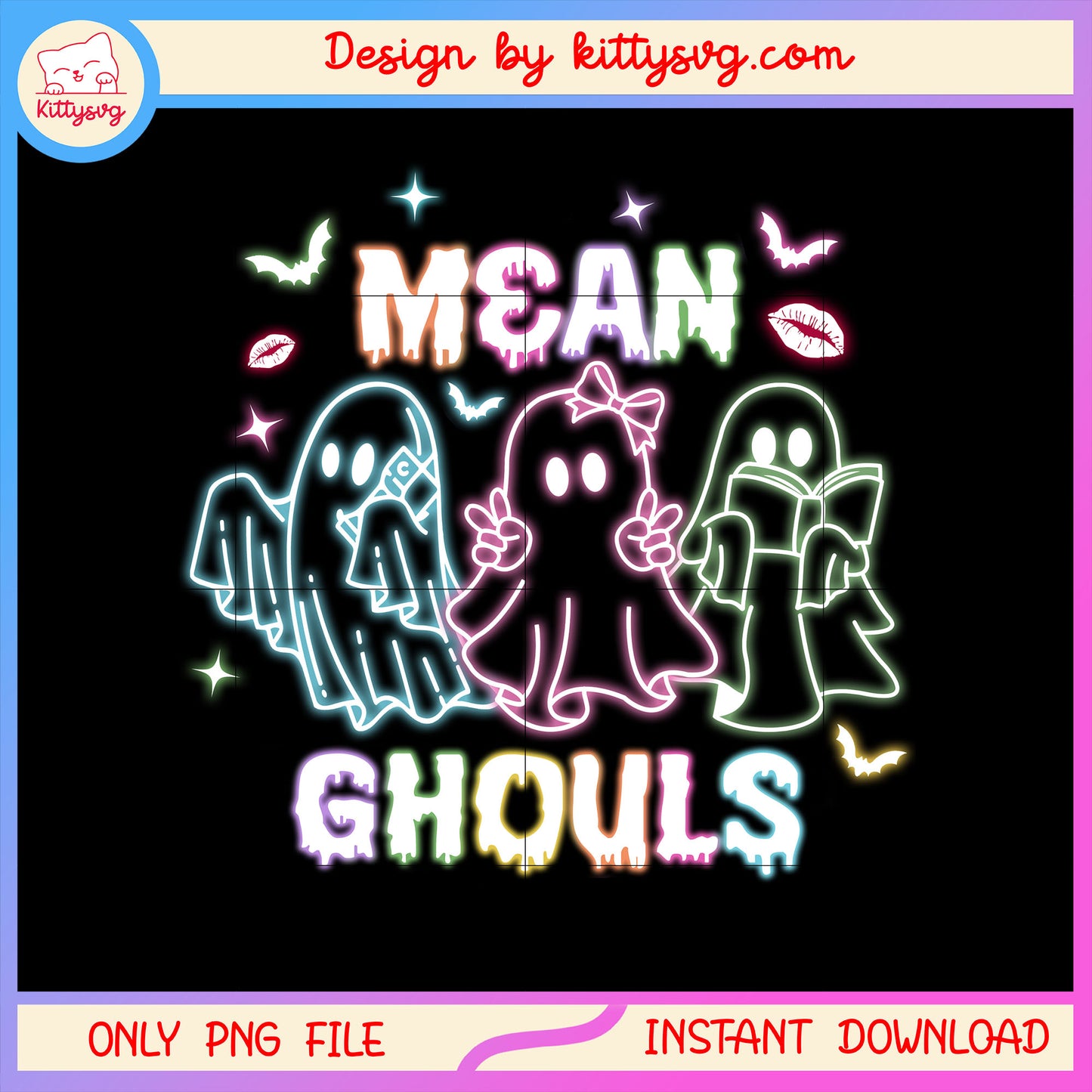 Mean gouls halloween ghost design png, halloween decorations png