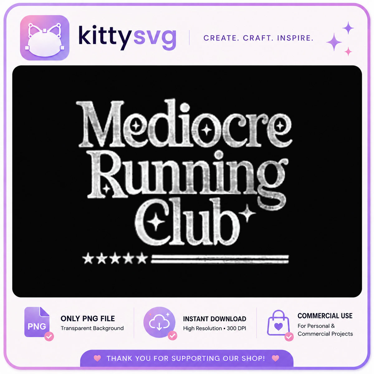 Mediocre Running Club PNG, Funny Runner Shirt, Running PNG
