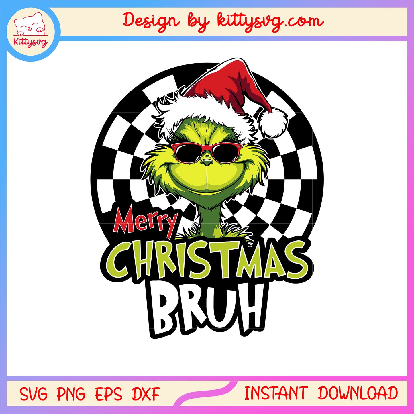 Merry christmas bruh grinch head design svg, grinch cartoon svg