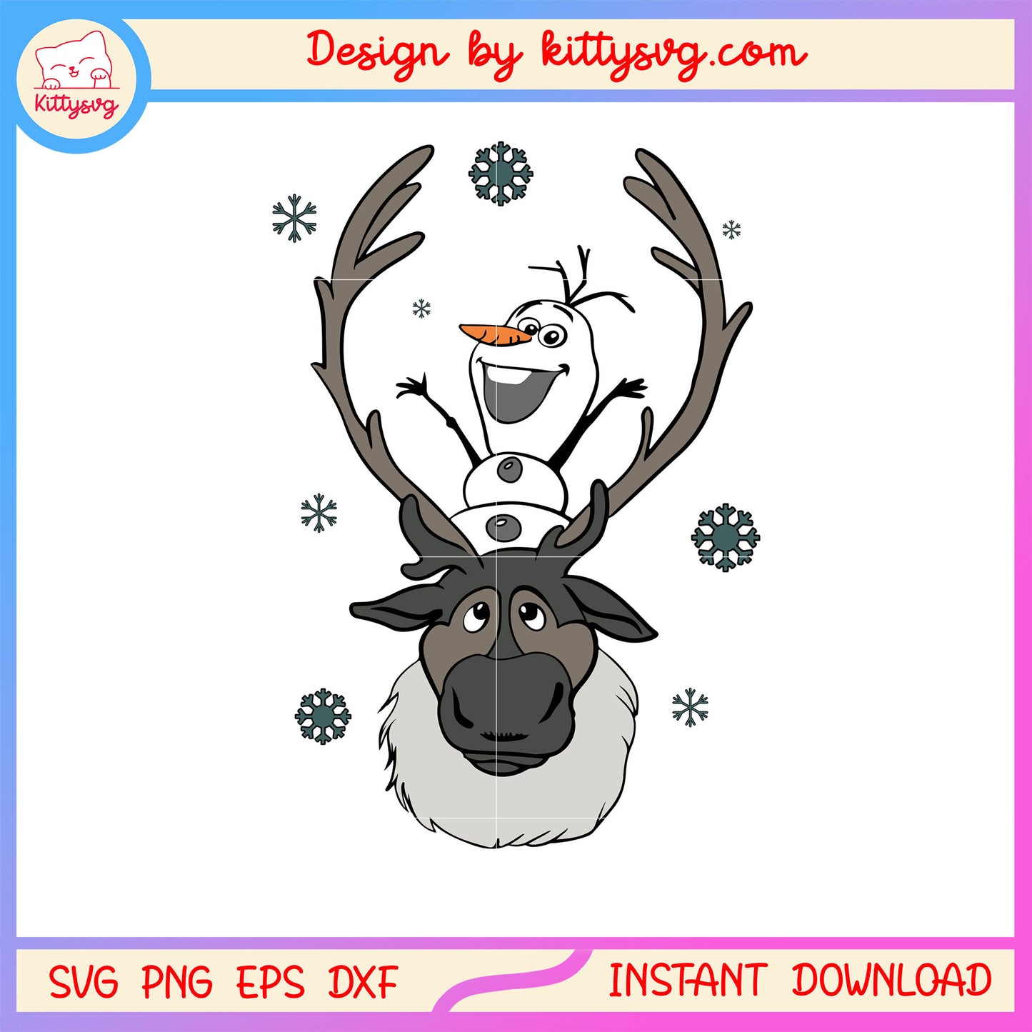 Merry christmas olaf frozen design svg, disney olaf character svg