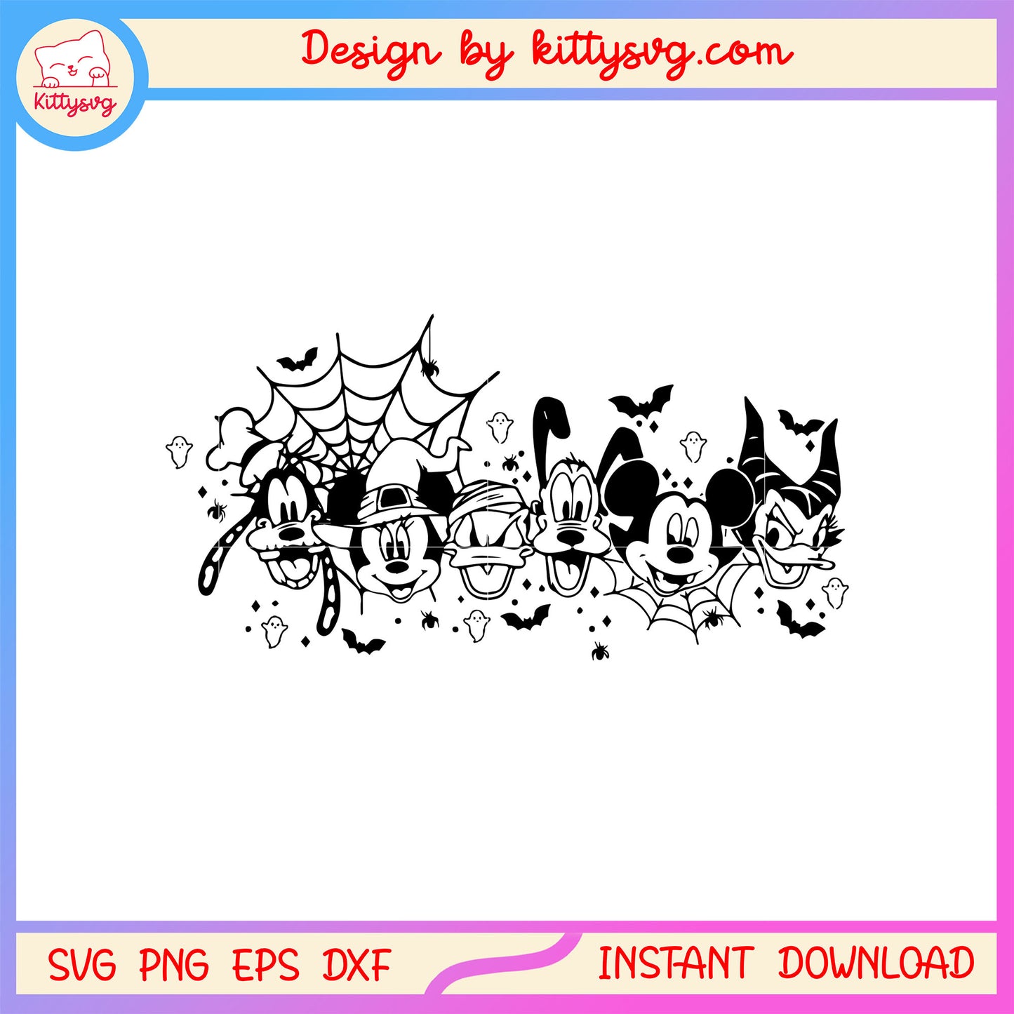 Mickey and friends halloween holiday svg, disney halloween svg