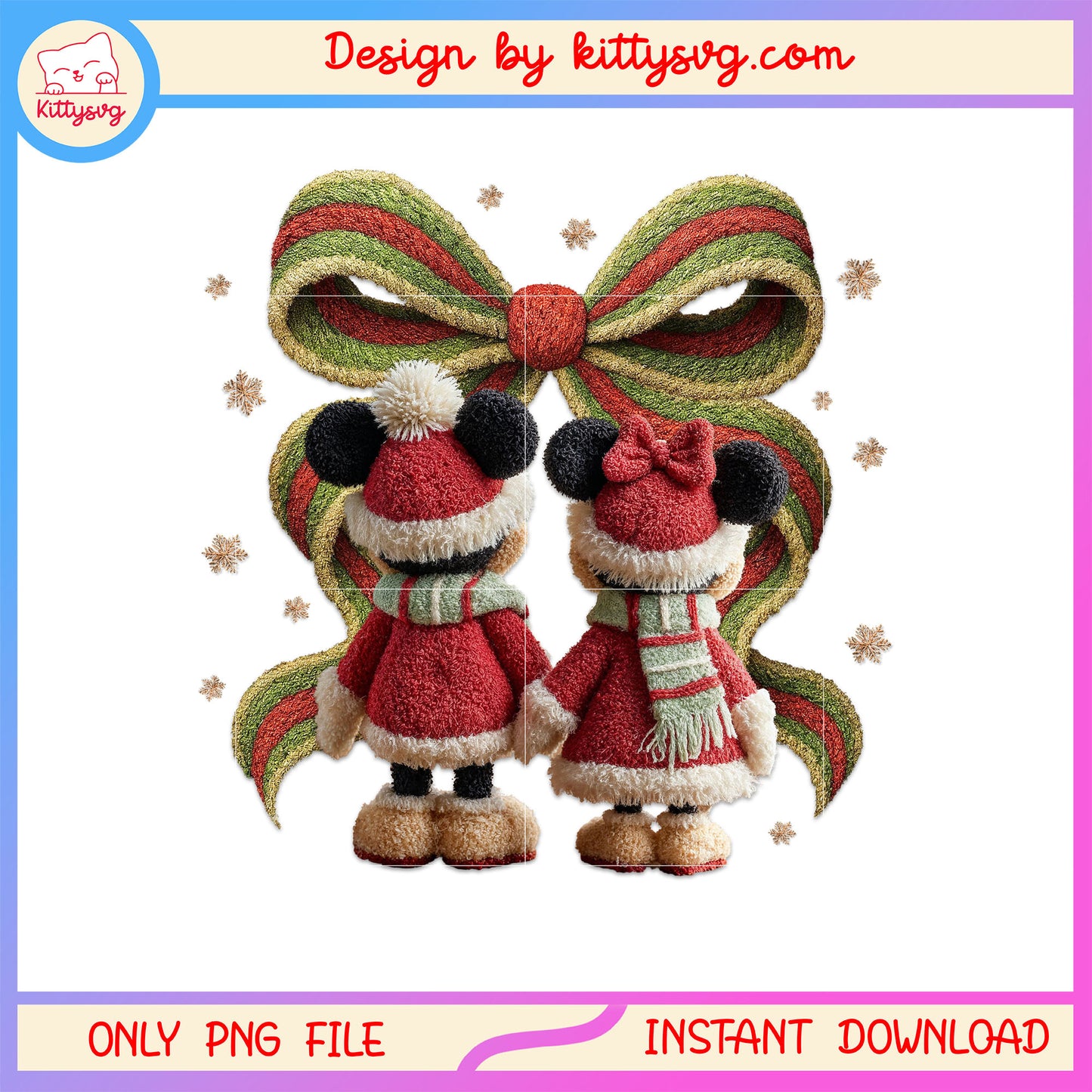 Mickey minnie christmas bow patchwork png, minnie and mickey png