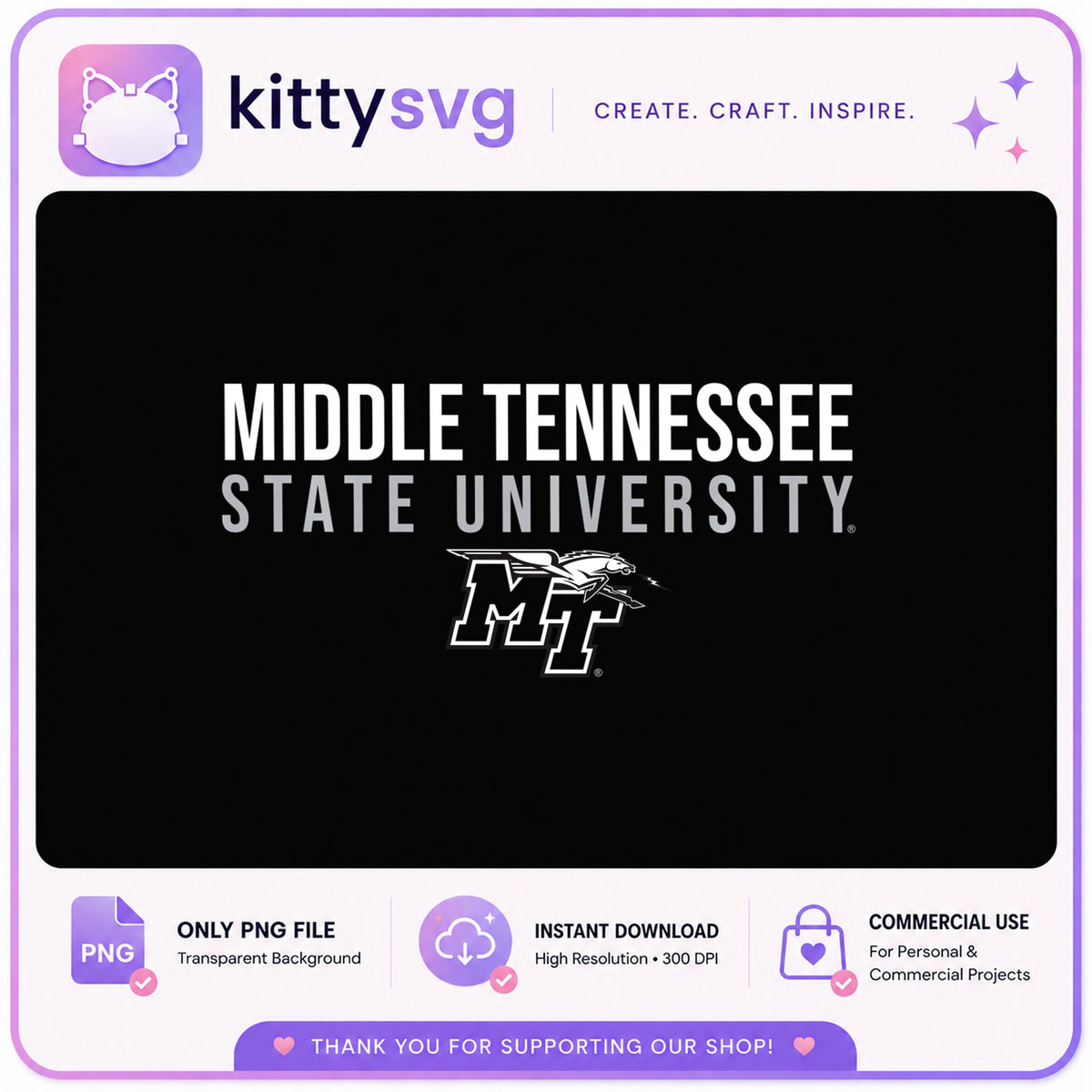 Middle Tennessee State University PNG, MTSU Logo PNG, College PNG