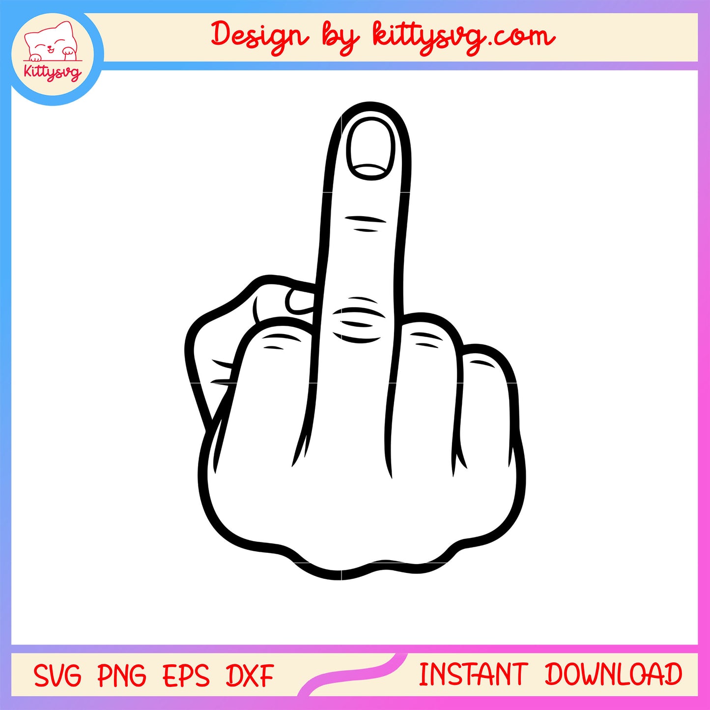 Middle finger duck you picture design svg, fuck you svg