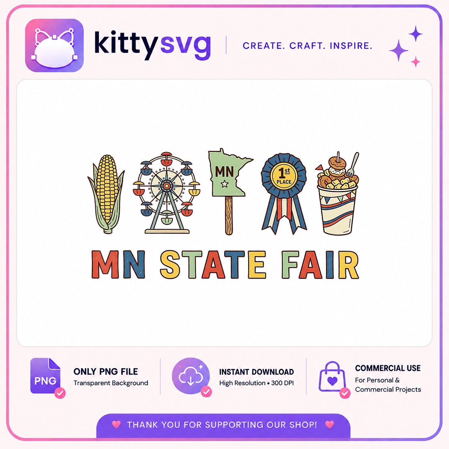 Minnesota State Fair PNG, MN State Fair Clipart, Summer Fair PNG