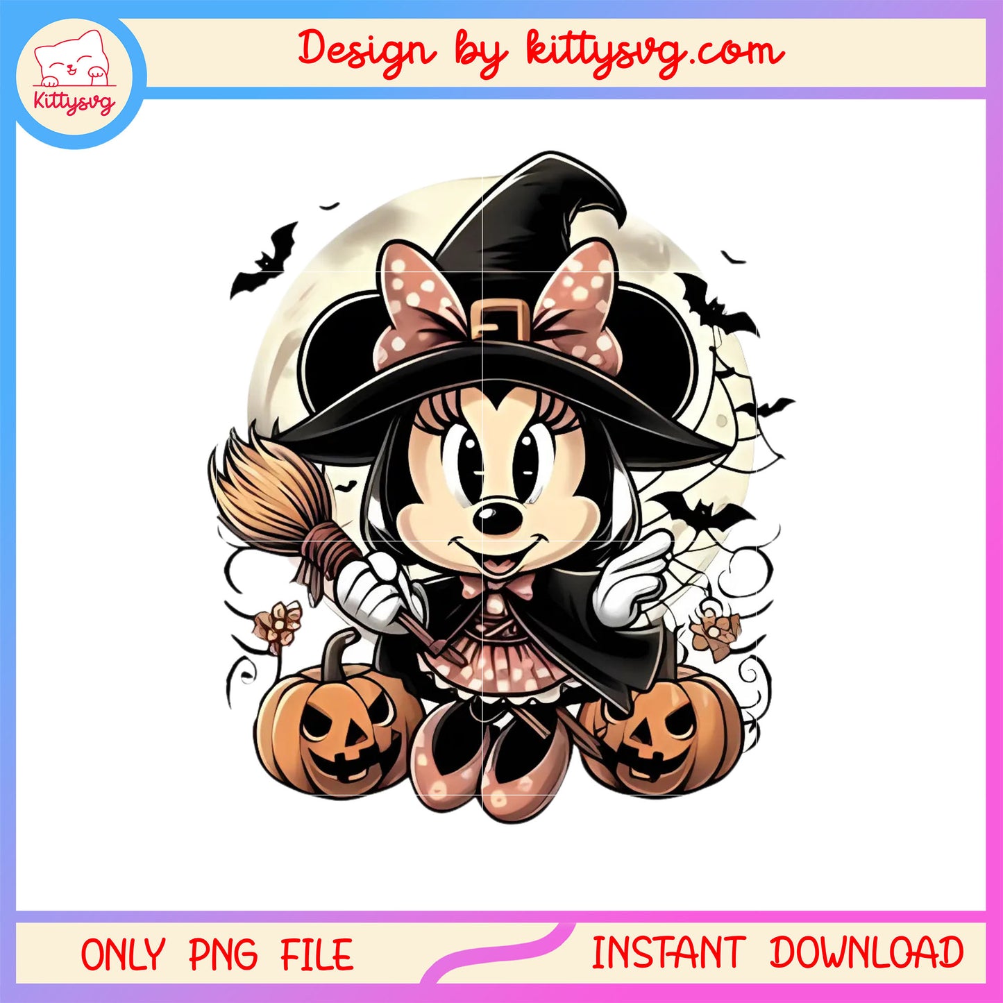 Minnie mouse witch halloween costume design png, the witch png