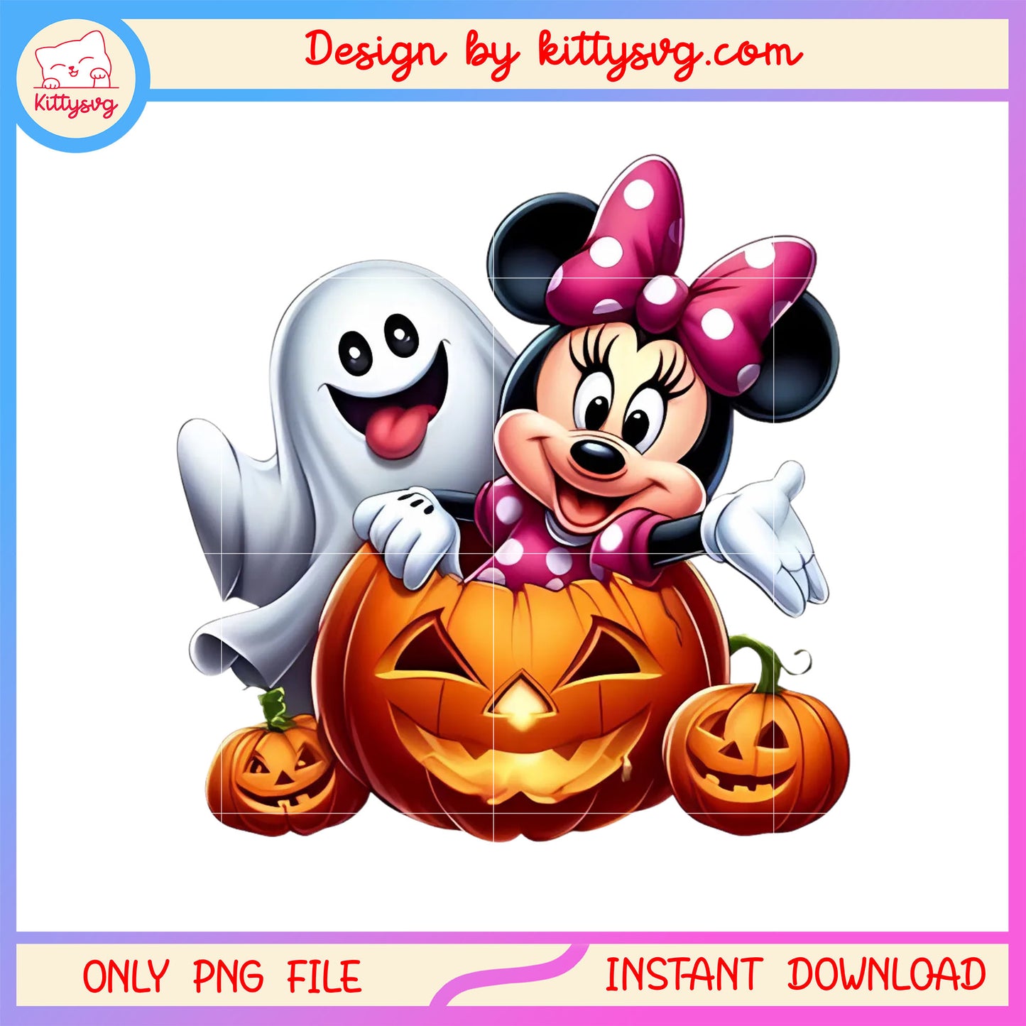 Minnie on pumpkin sheet ghost png, halloween costume png
