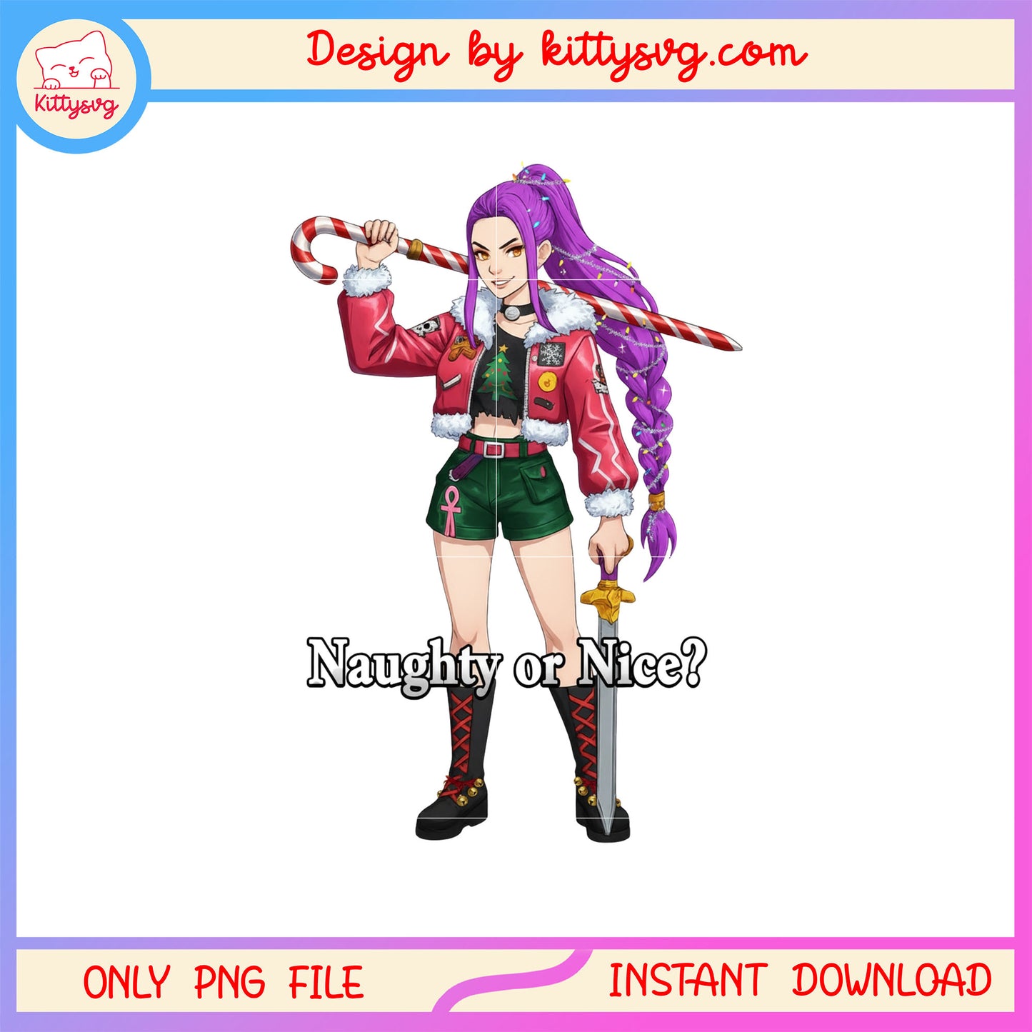 Naughty or nice rumi huntrix kpop band png, rumi huntrix png