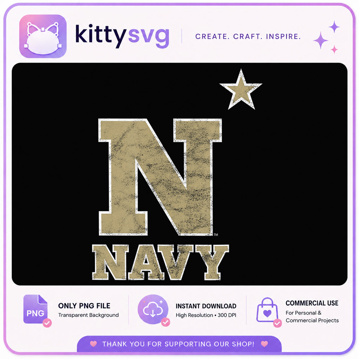 Navy Midshipmen Distressed Logo, US Naval Academy PNG, Navy PNG