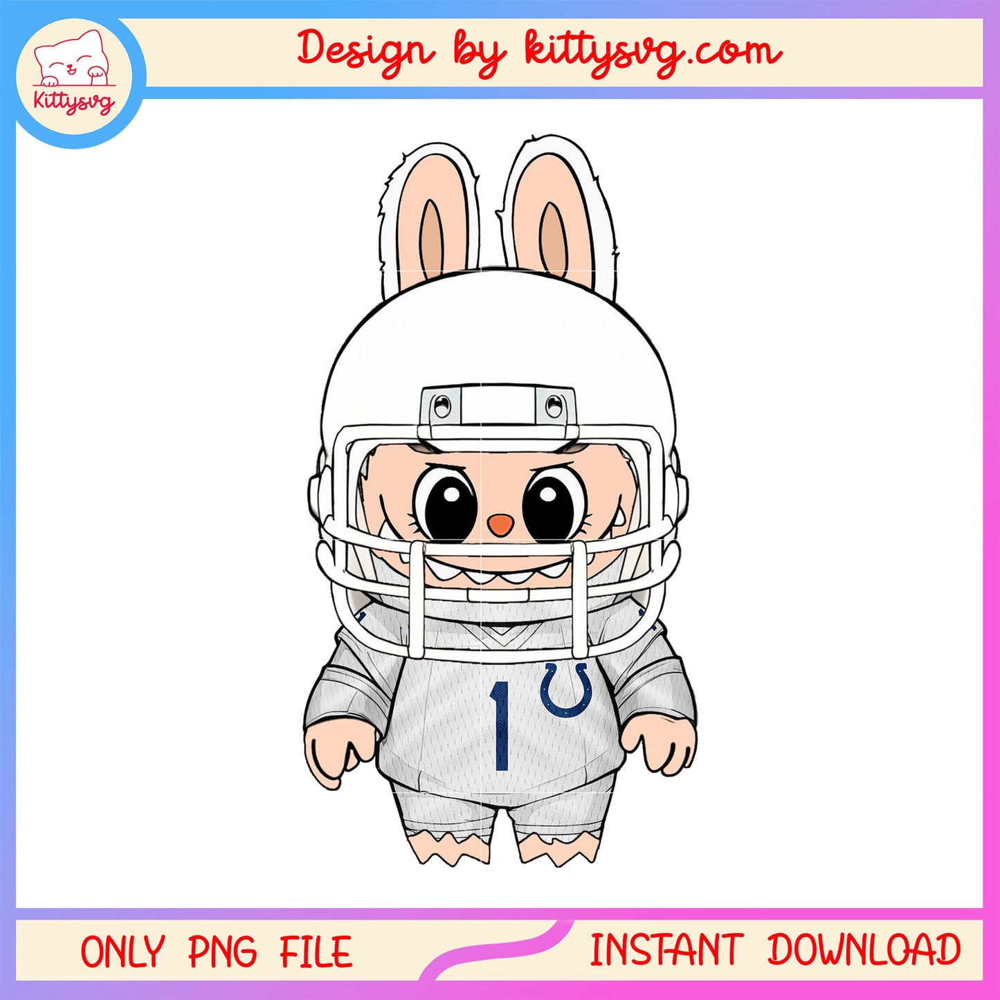 Ncaa team indianapolis colts labubu doll clothes png, indianapolis colts png